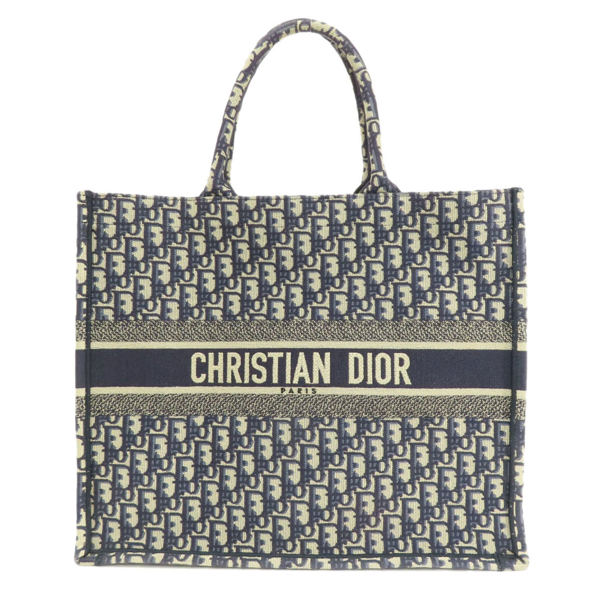 Christian Dior Navy Canvas Tote Bag ()