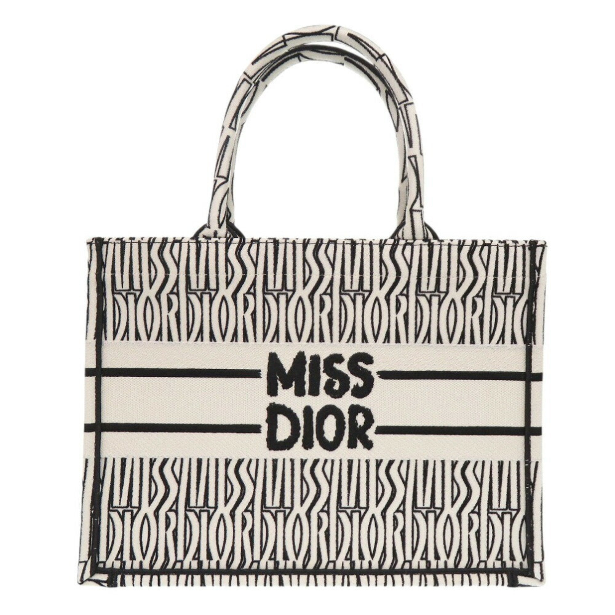 Christian Dior Black White Canvas Handbag ()