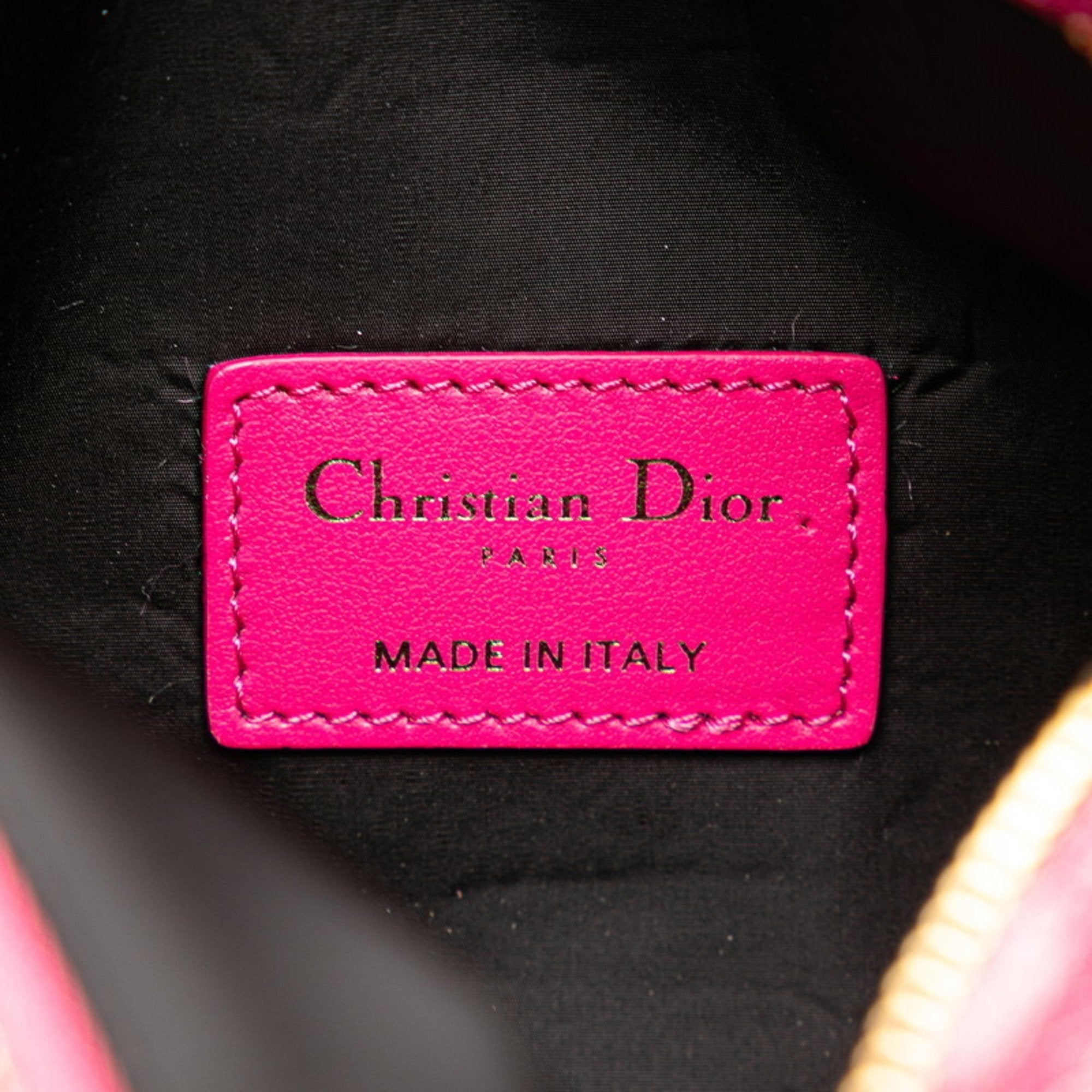 Christian Dior Pink Nylon Leather Handbag ()