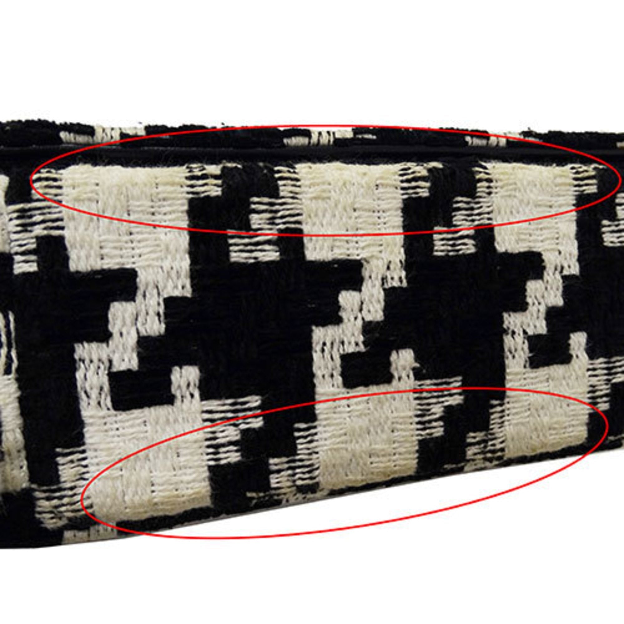 Christian Dior Black White Canvas Shoulder Bag ()