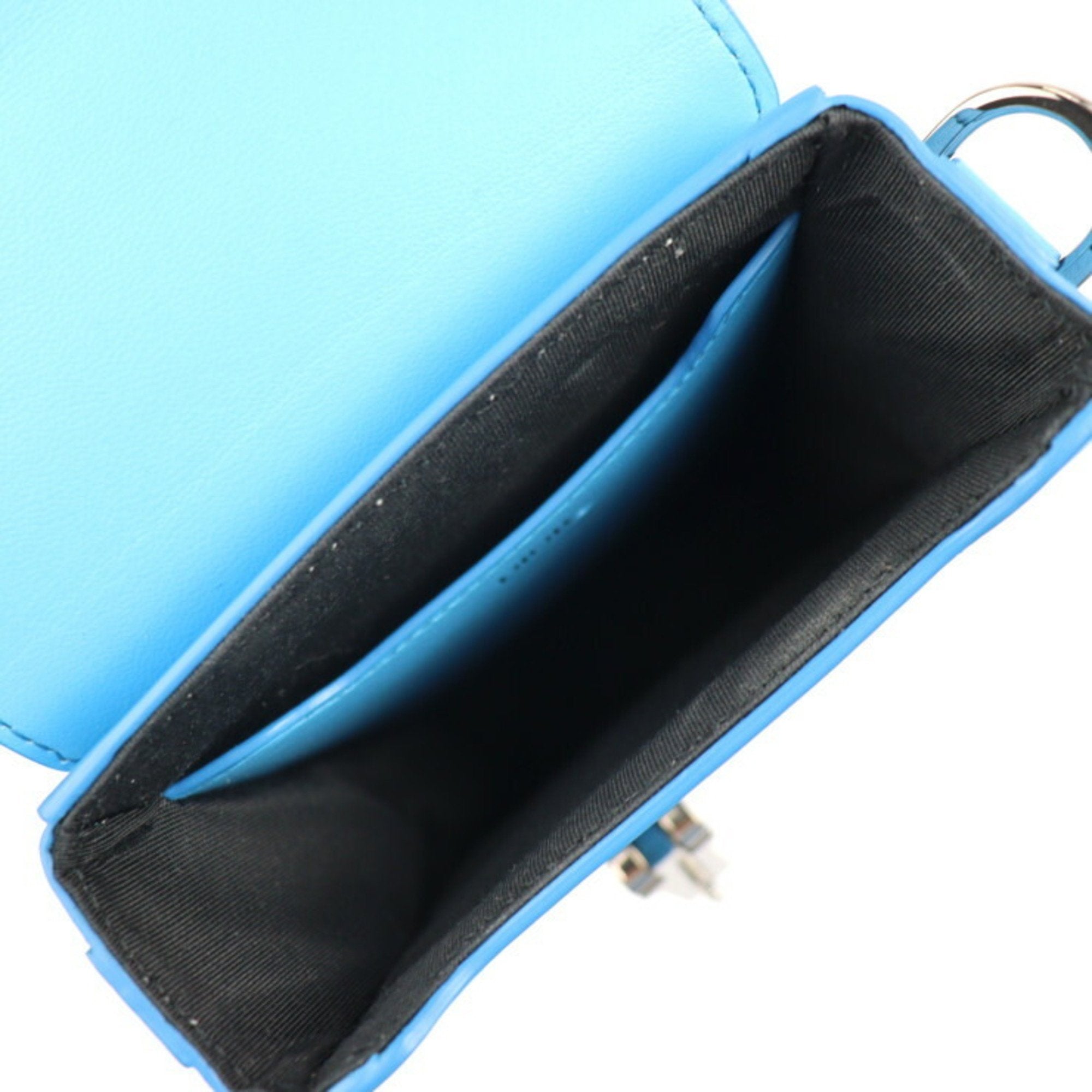 Christian Dior Blue Leather Pochette Shoulder Bag ()