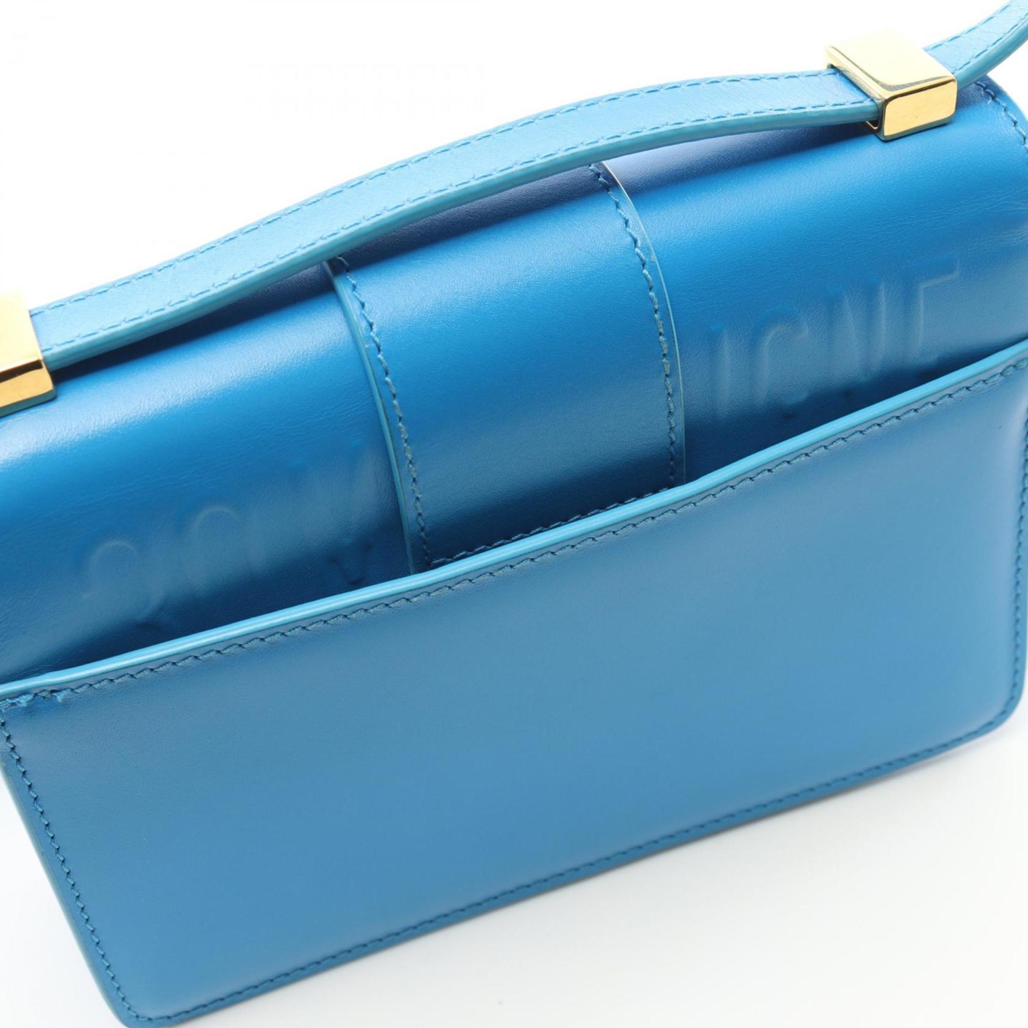 Christian Dior Blue Leather Shoulder Bag ()