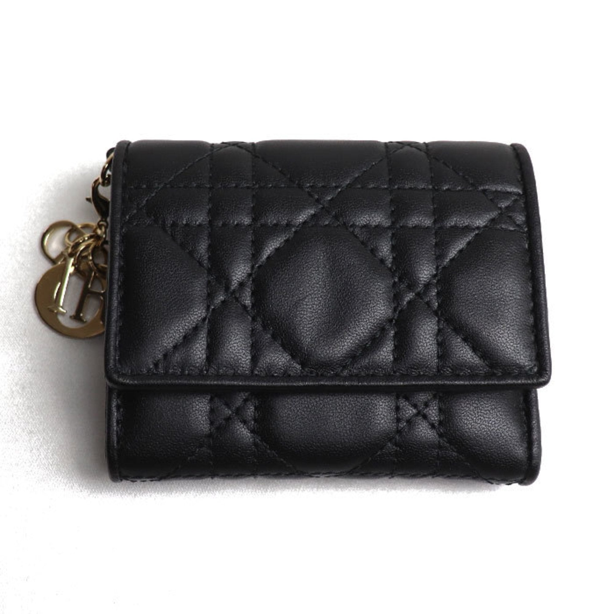 Christian Dior Black Leather Wallet (Bi-Fold) ()