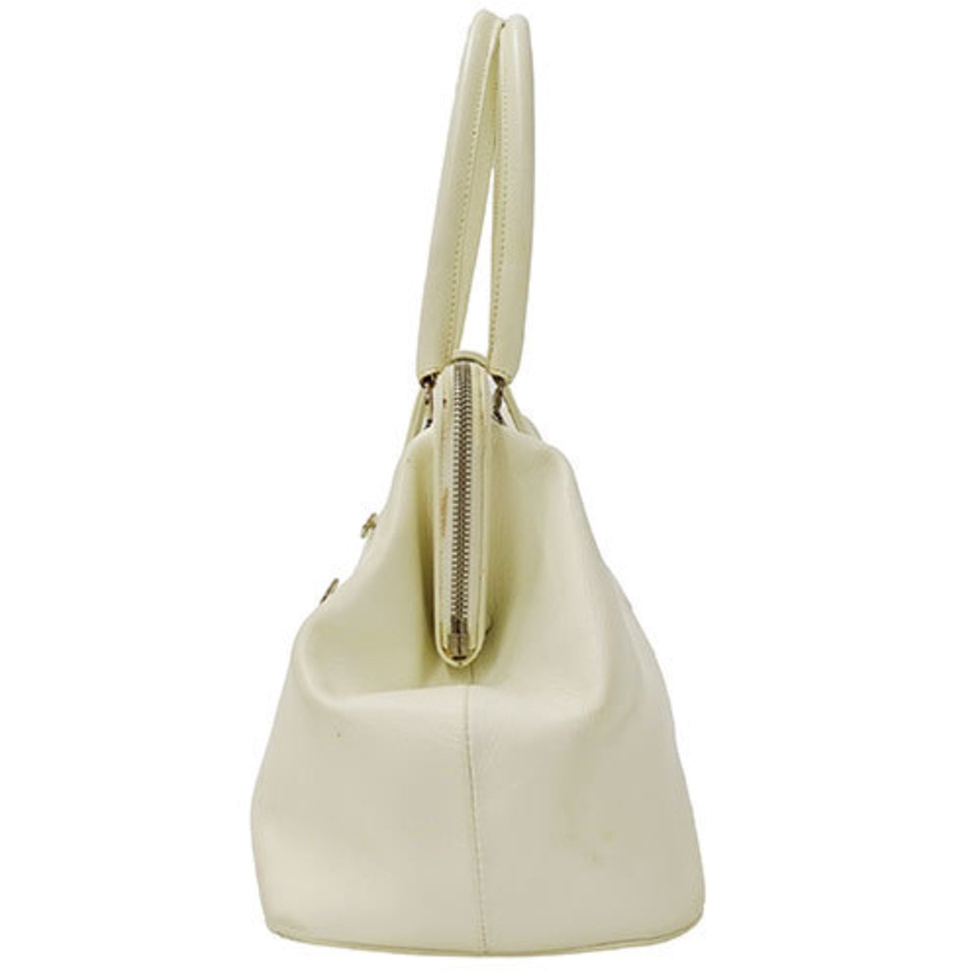 Christian Dior White Leather Handbag ()