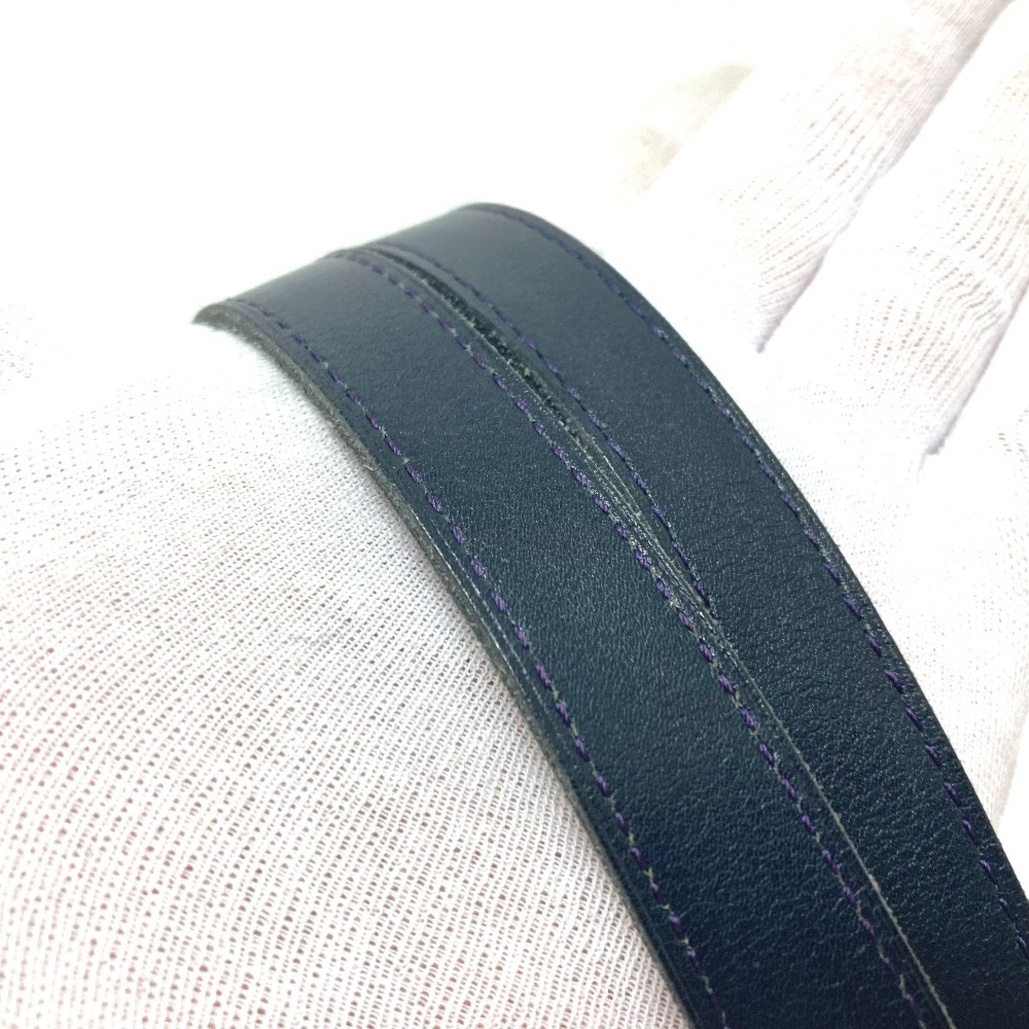 Christian Dior Navy Leather Shoulder Bag ()