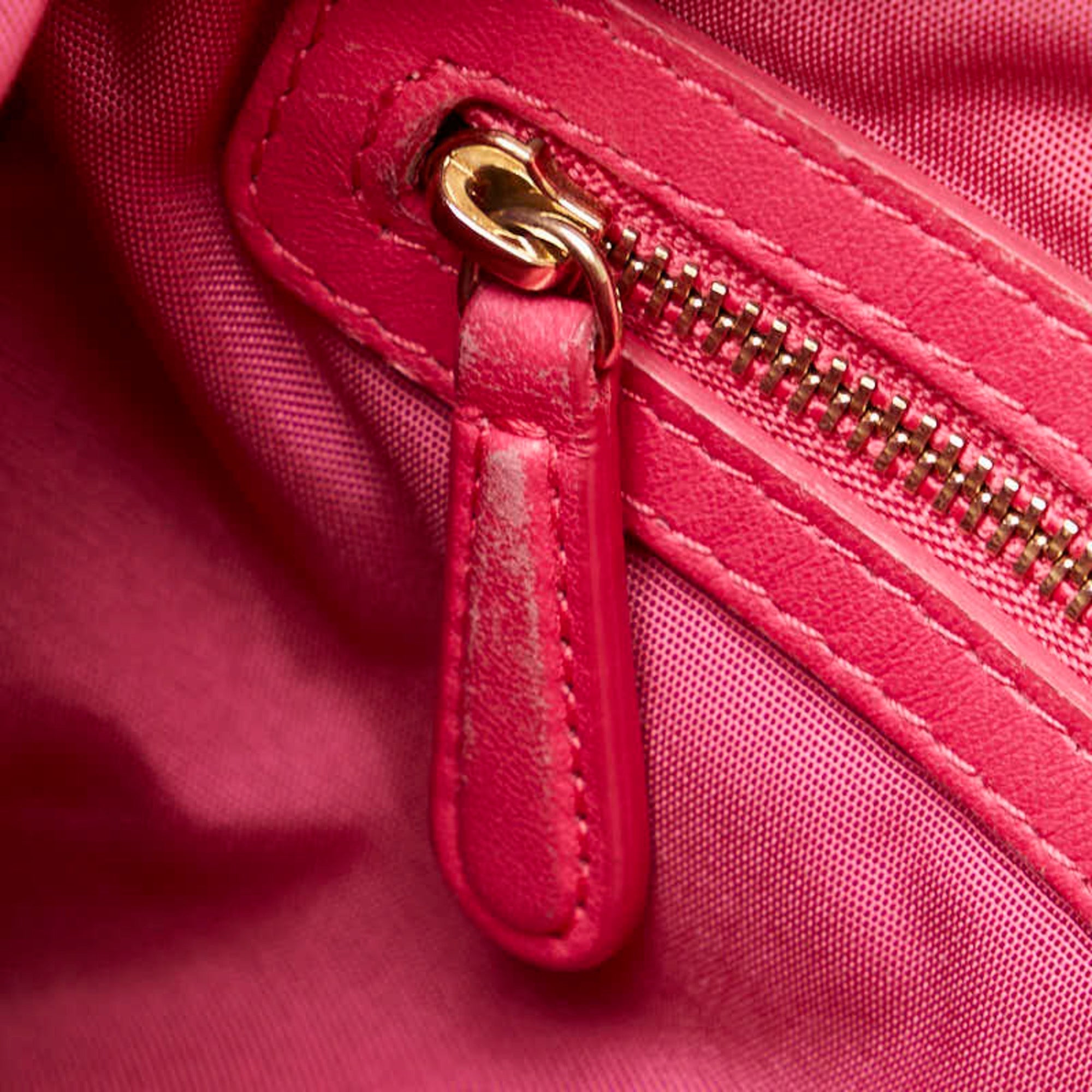 Christian Dior Pink Leather Handbag Shoulder Bag ()