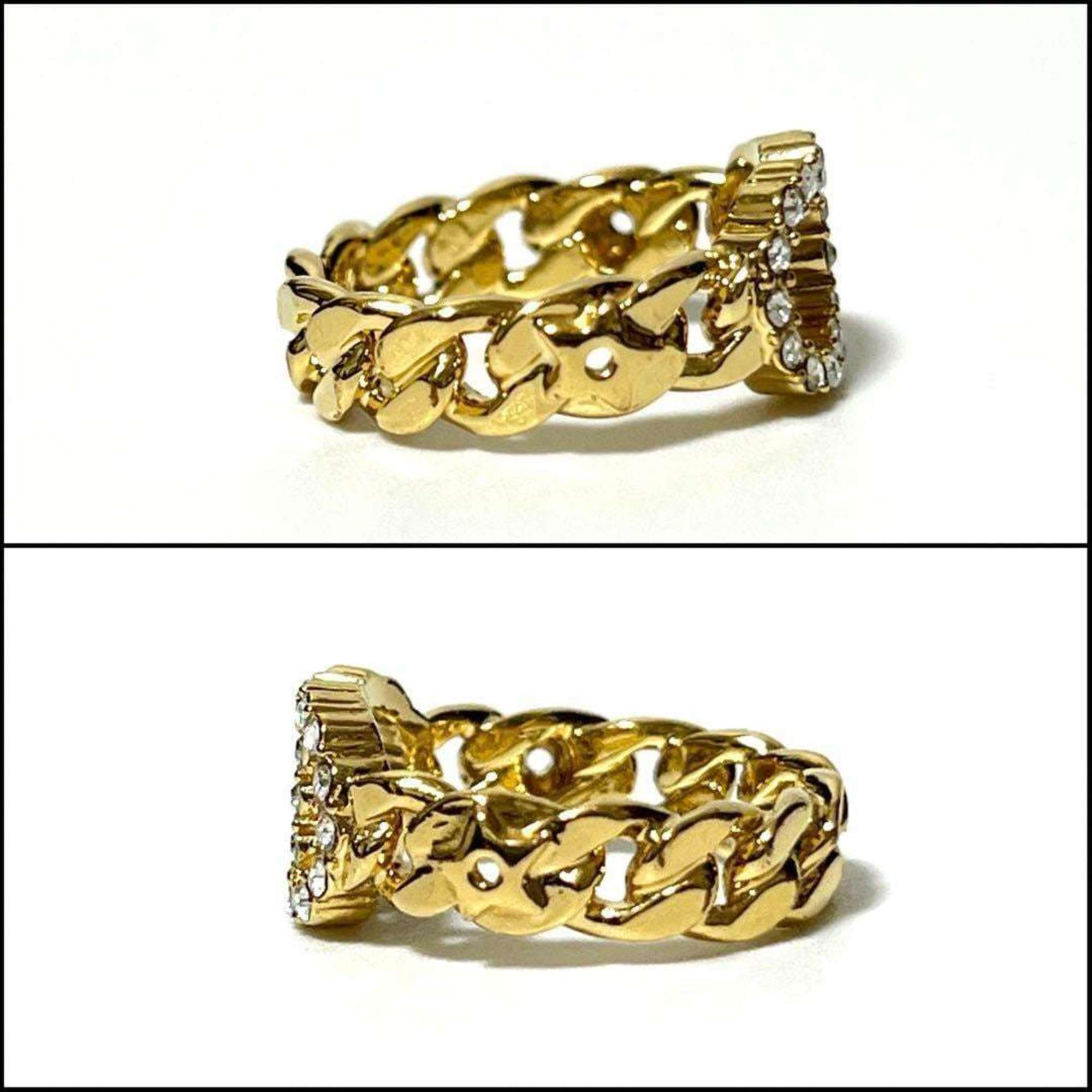 Christian Dior Gold Metal Band Ring ()