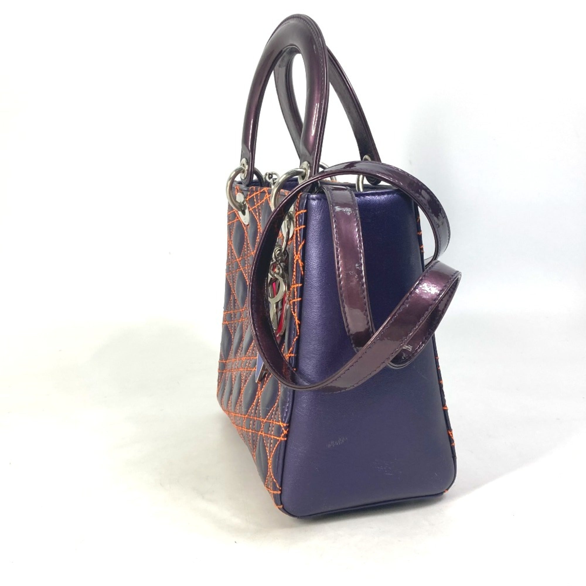 Christian Dior Purple Leather Handbag ()