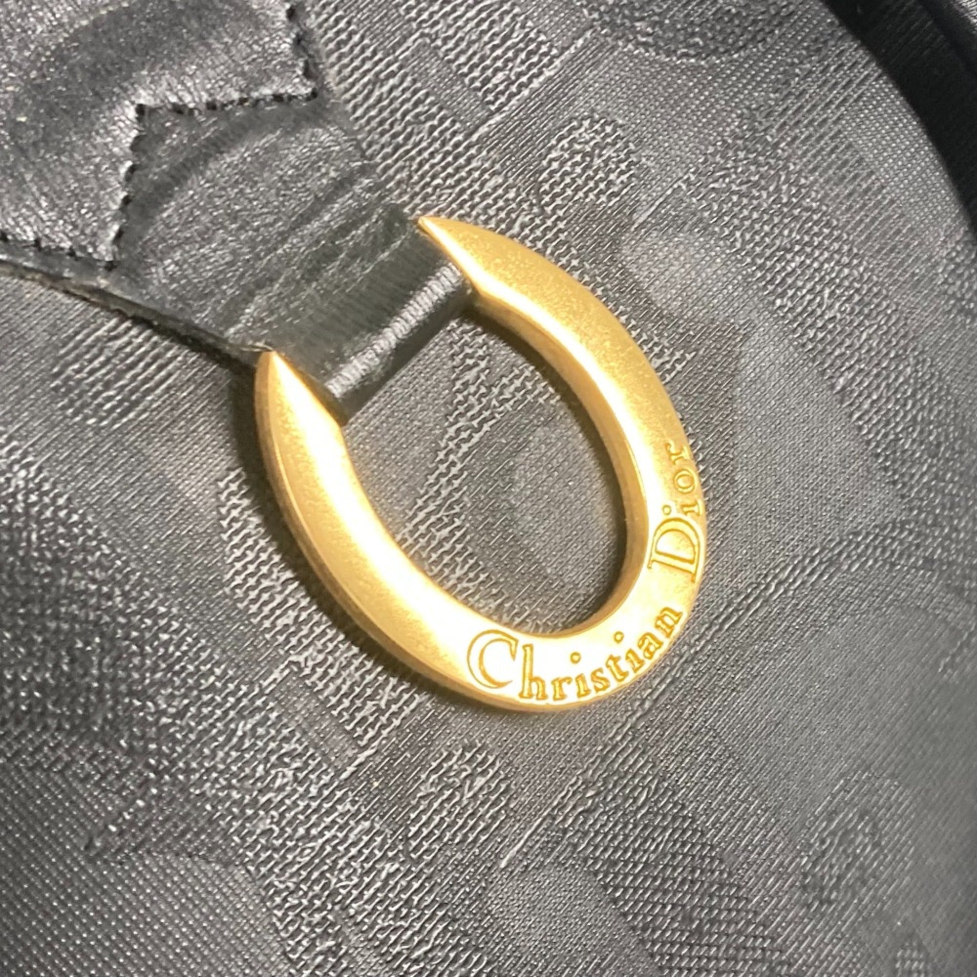 Christian Dior Black Leather Boston Bag ()