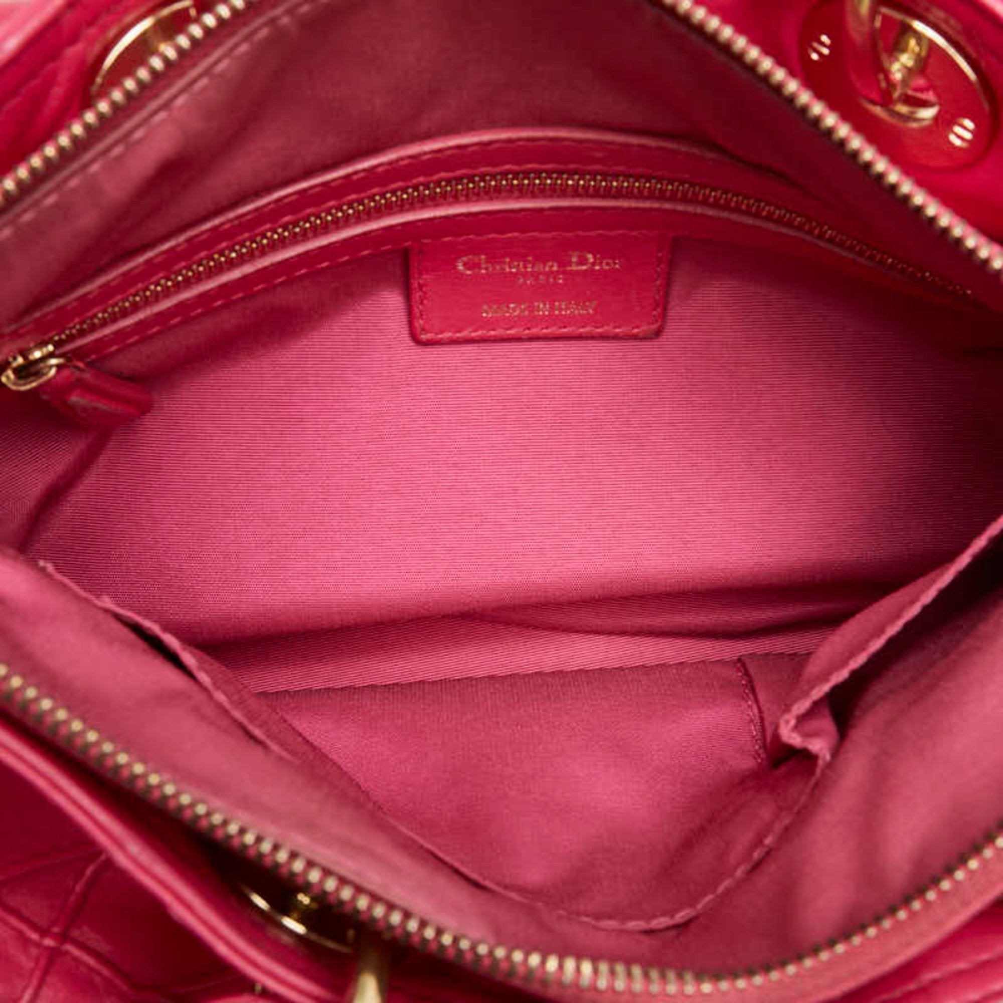 Christian Dior Pink Leather Handbag Shoulder Bag ()