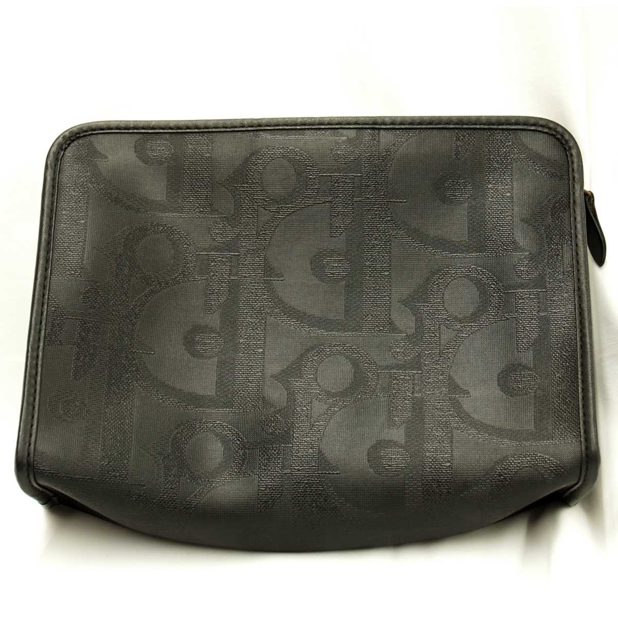 Christian Dior Black Leather Clutch Bag ()