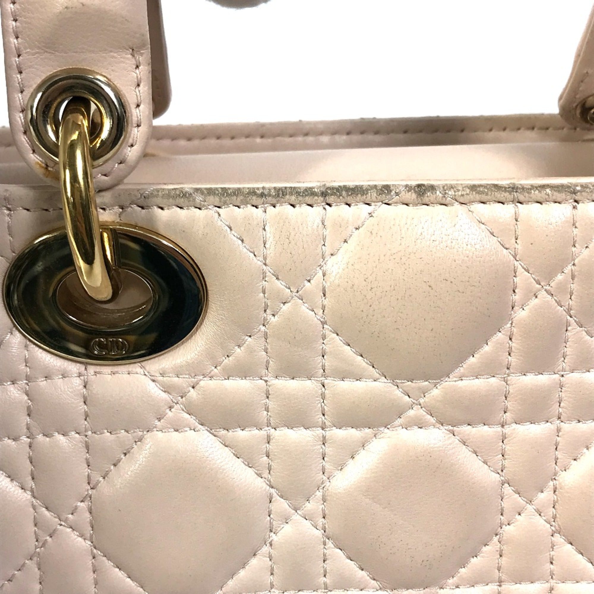Christian Dior Beige Leather Handbag ()