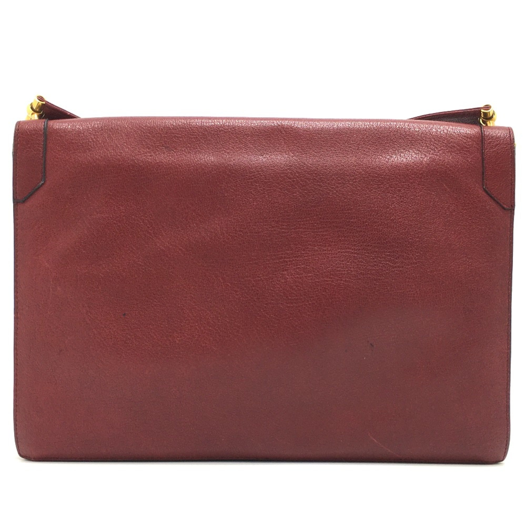 Christian Dior Red Leather Shoulder Bag ()