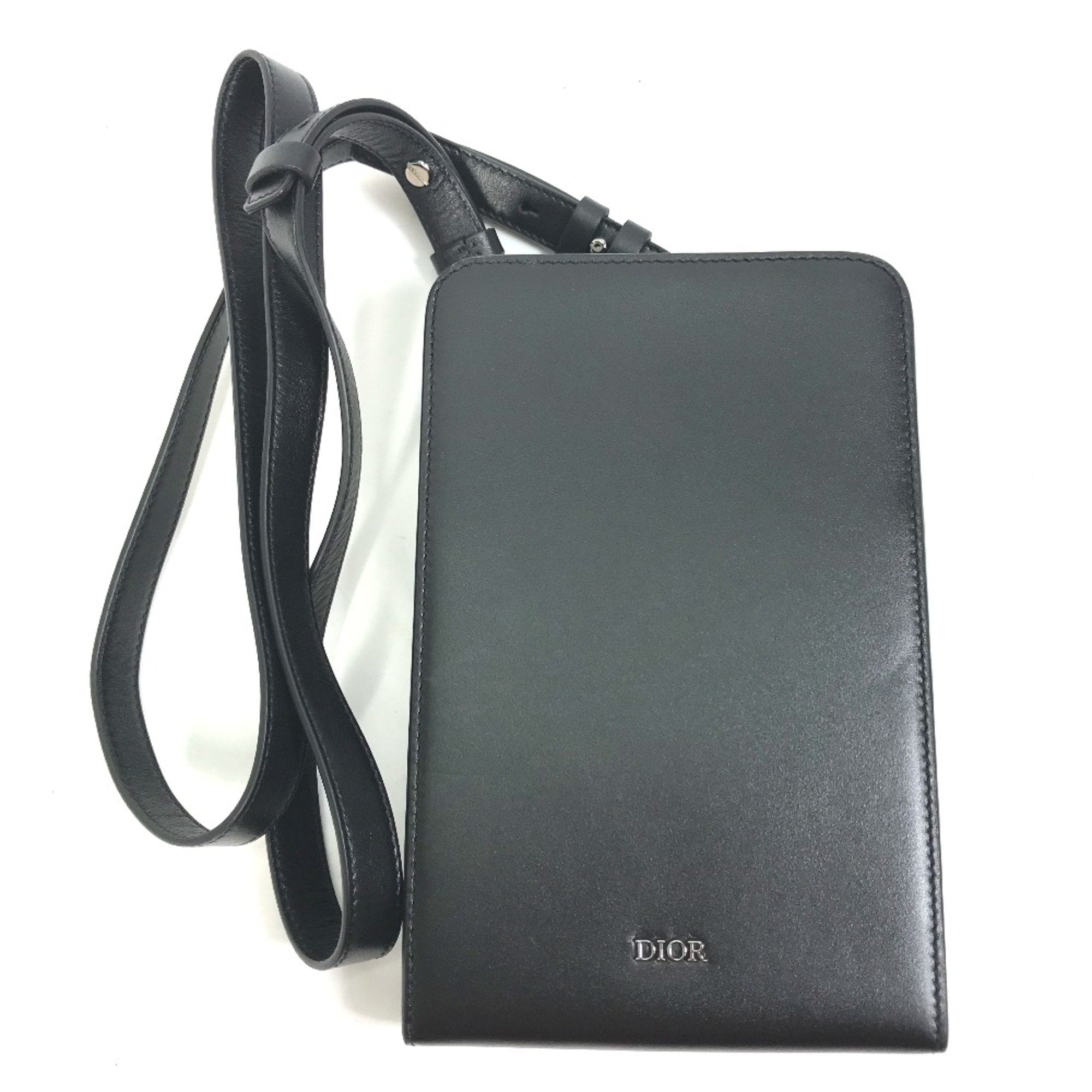Christian Dior Black Leather Shoulder Bag ()