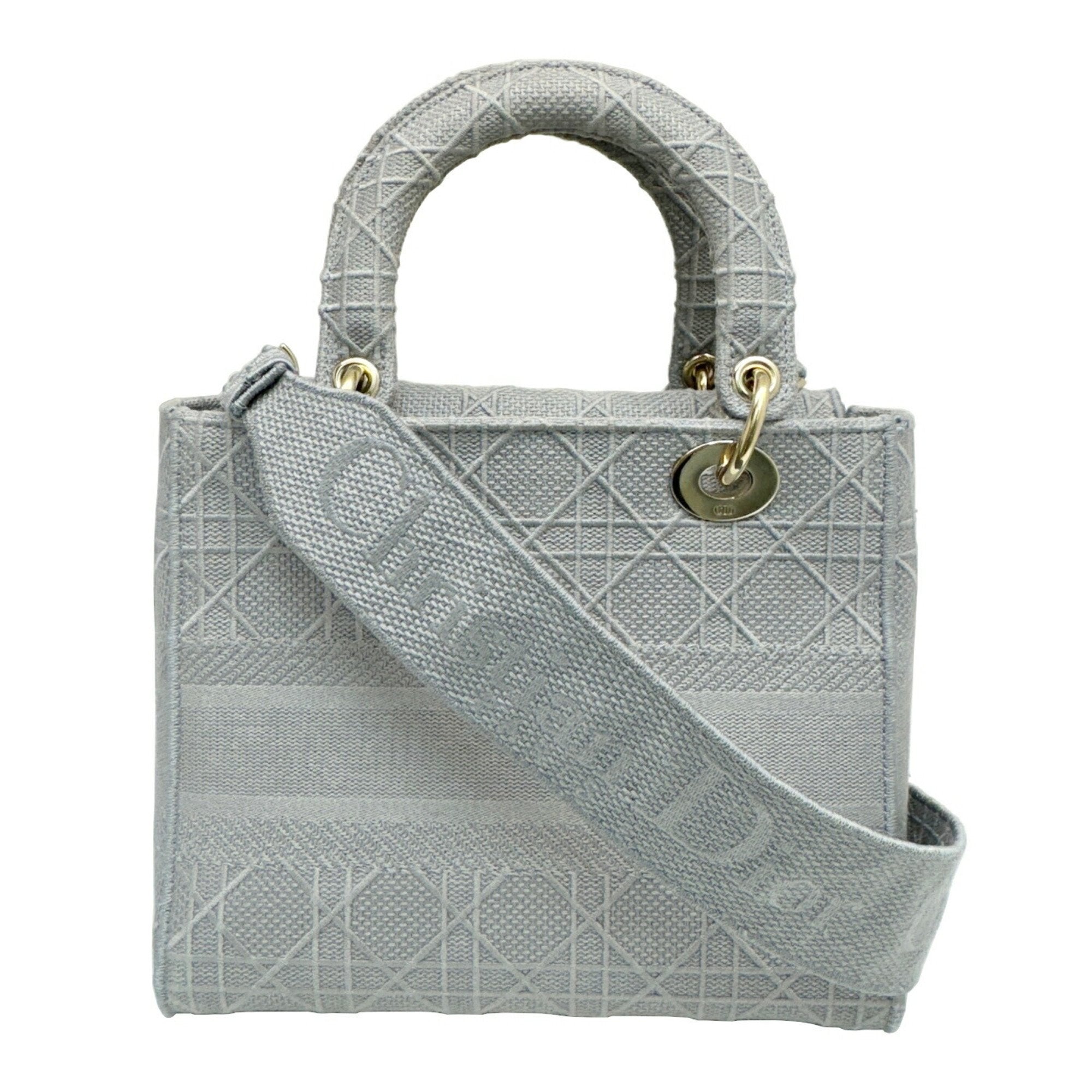 Christian Dior Gray Canvas Handbag Shoulder Bag ()