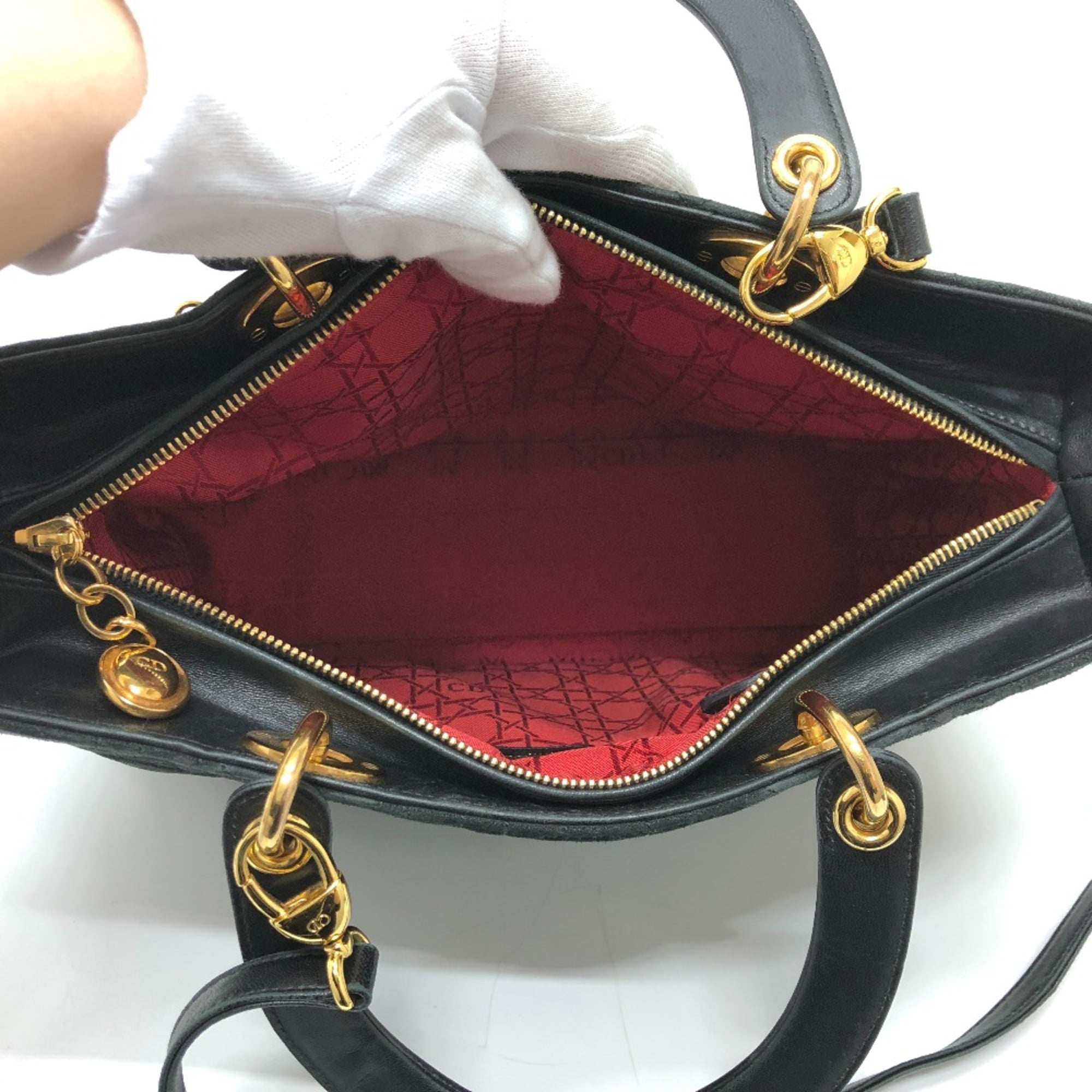 Christian Dior Black Leather Handbag ()