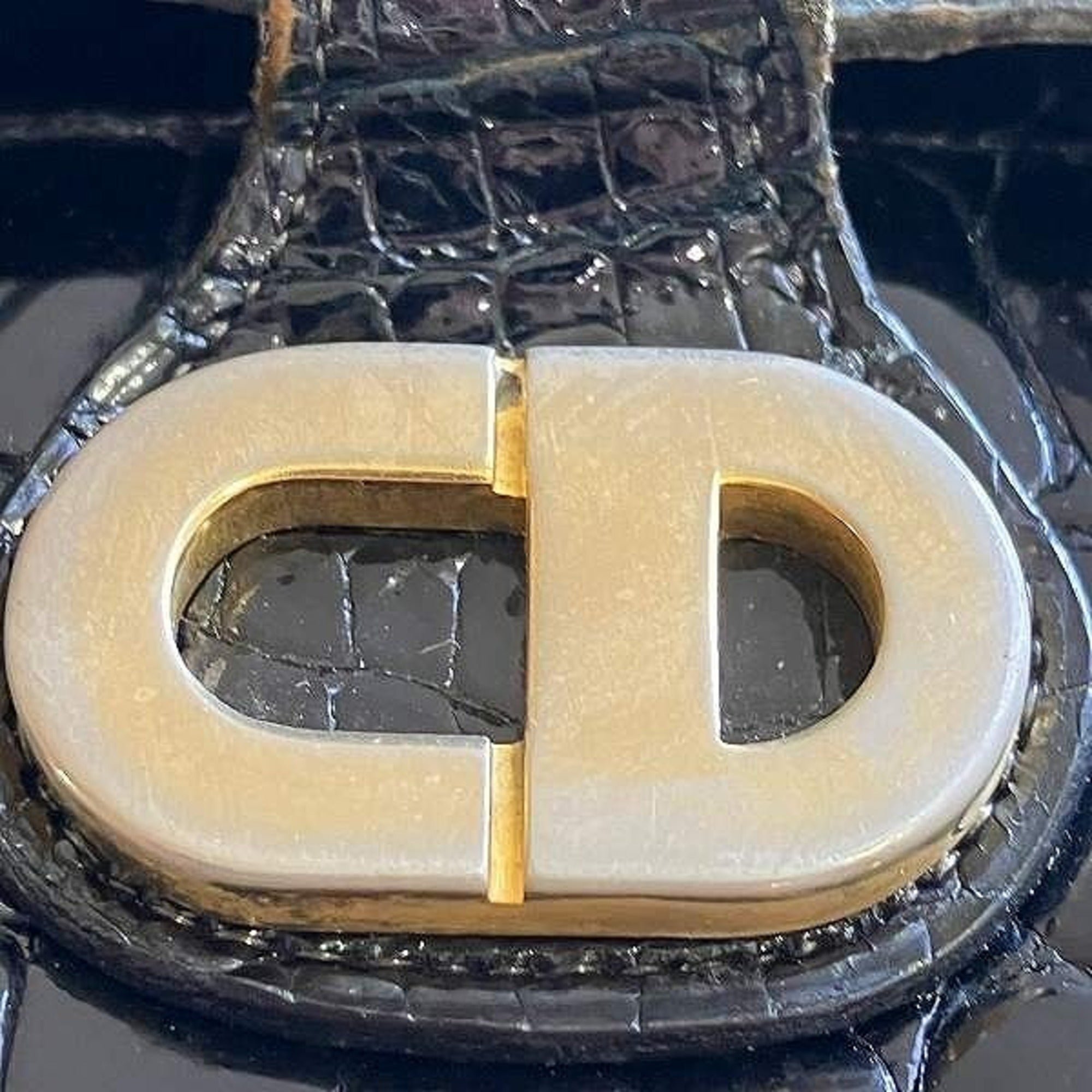 Christian Dior Black Leather Handbag ()