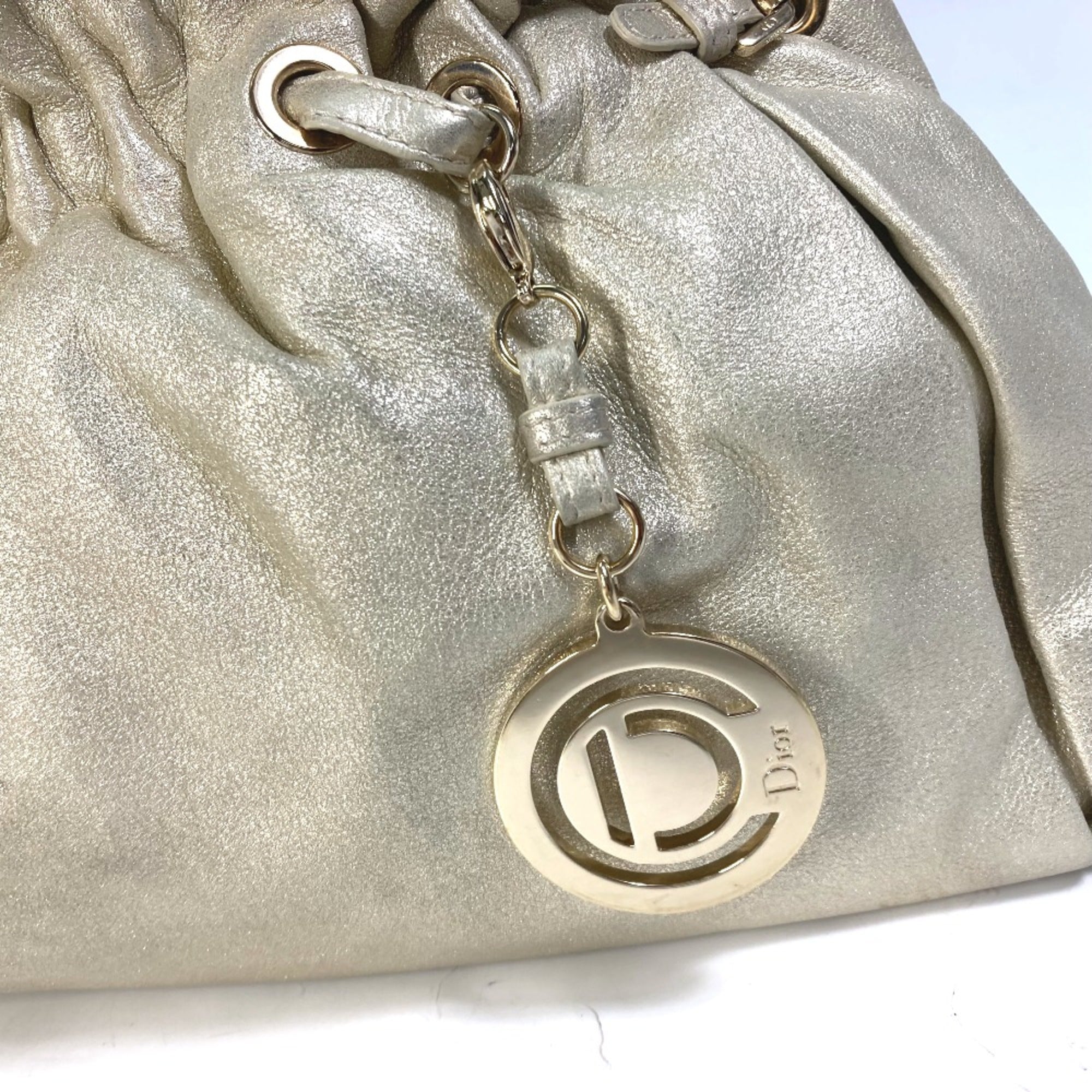 Christian Dior Gold Leather Handbag ()