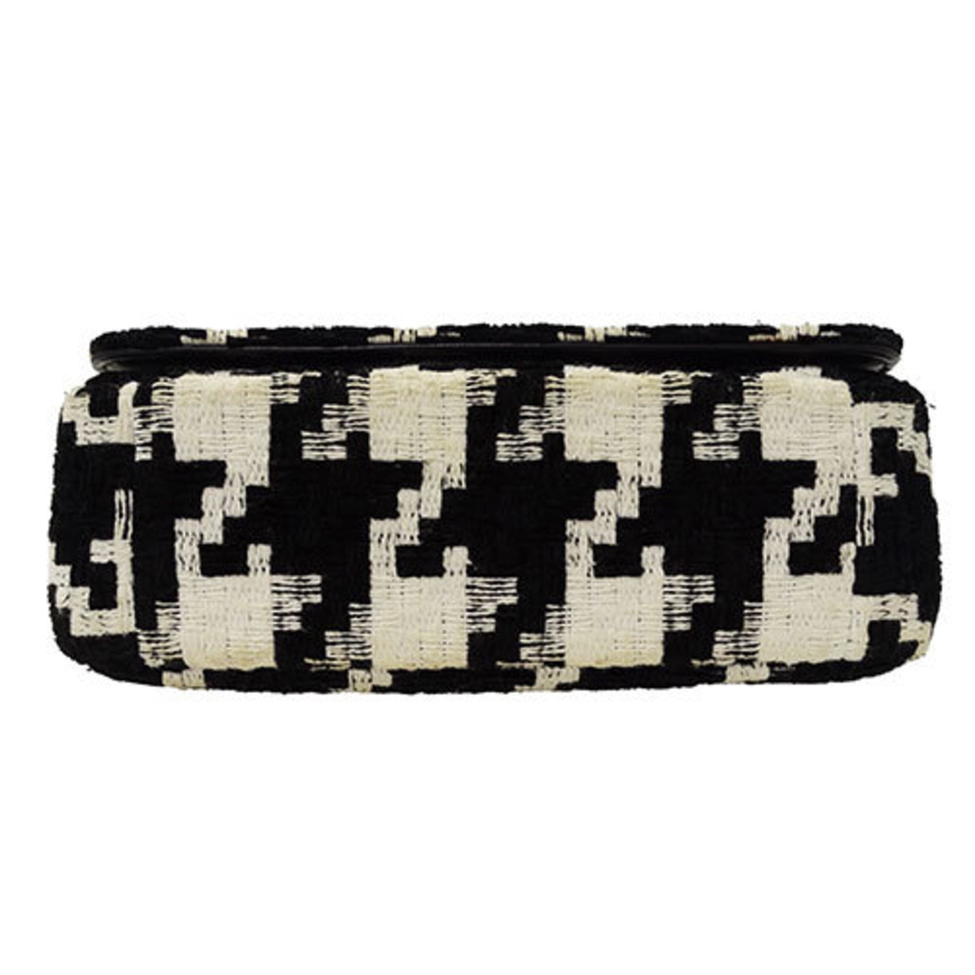 Christian Dior Black White Canvas Shoulder Bag ()