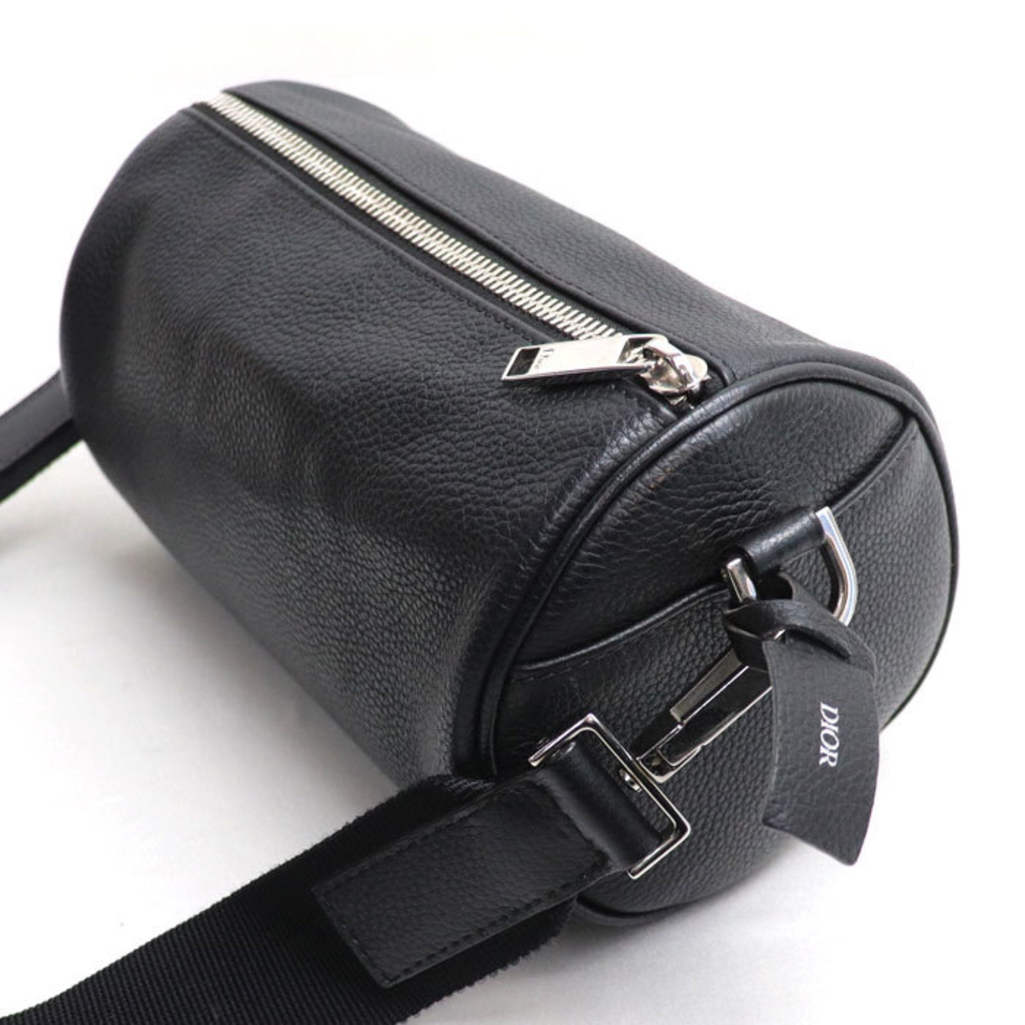 Christian Dior Black Leather Shoulder Bag ()