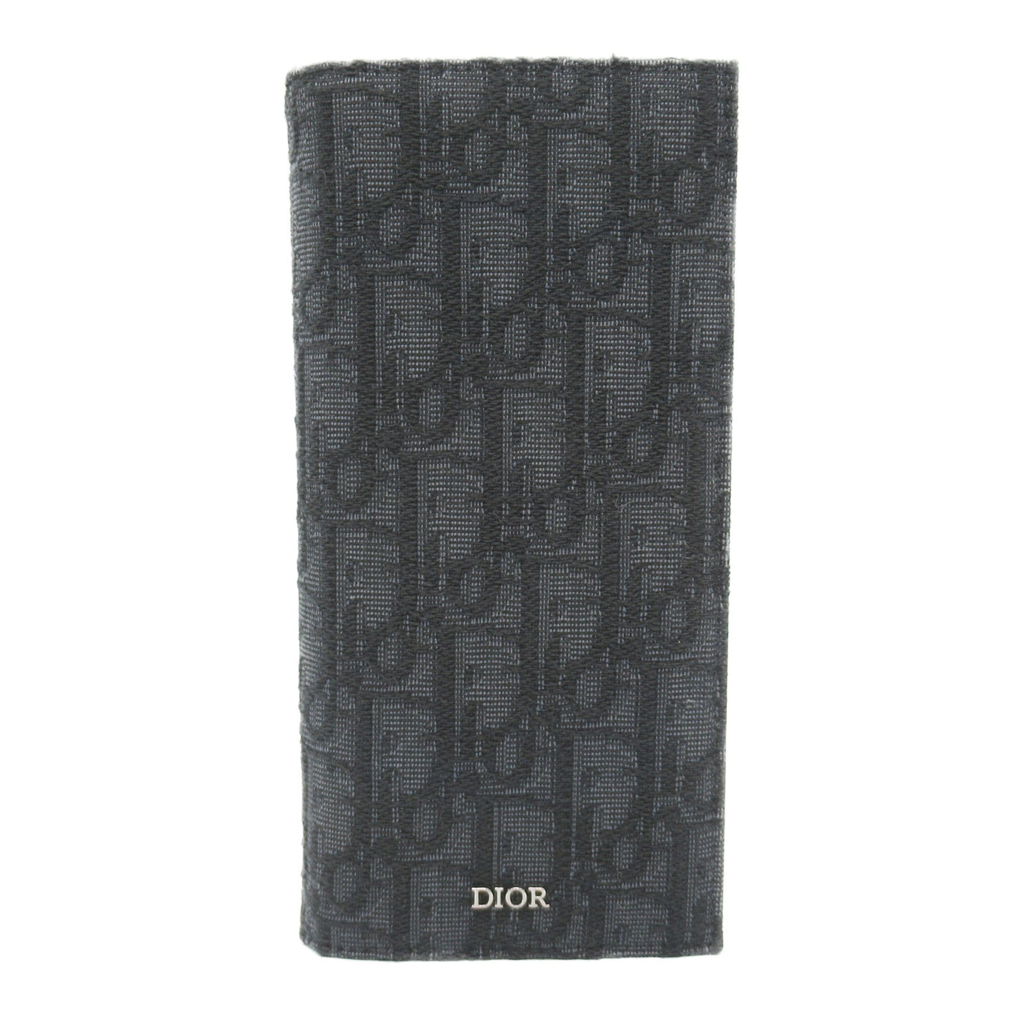 Christian Dior Black Jacquard Long Wallet (Bi-Fold) ()