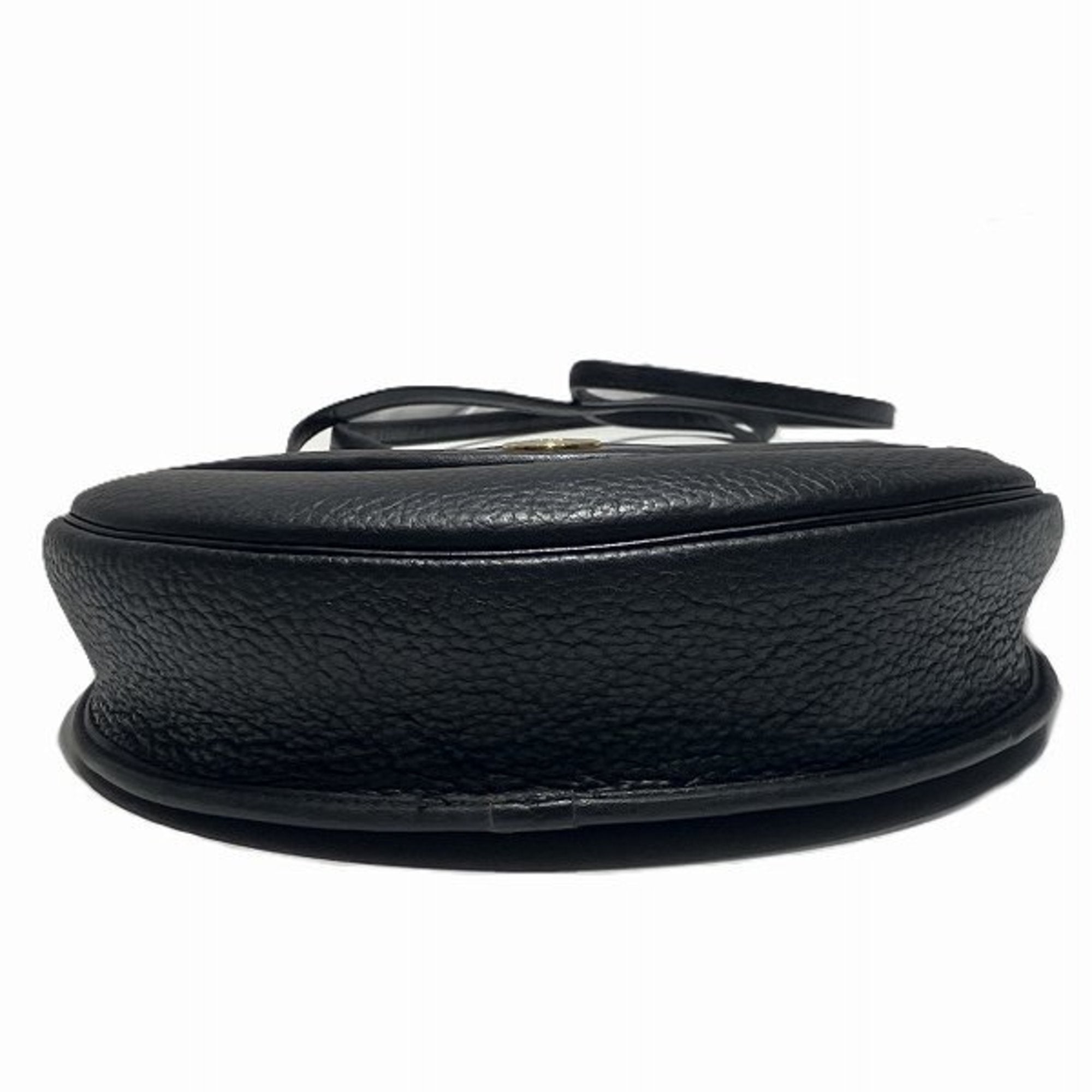 Christian Dior Black Leather Clutch Bag Shoulder Bag ()