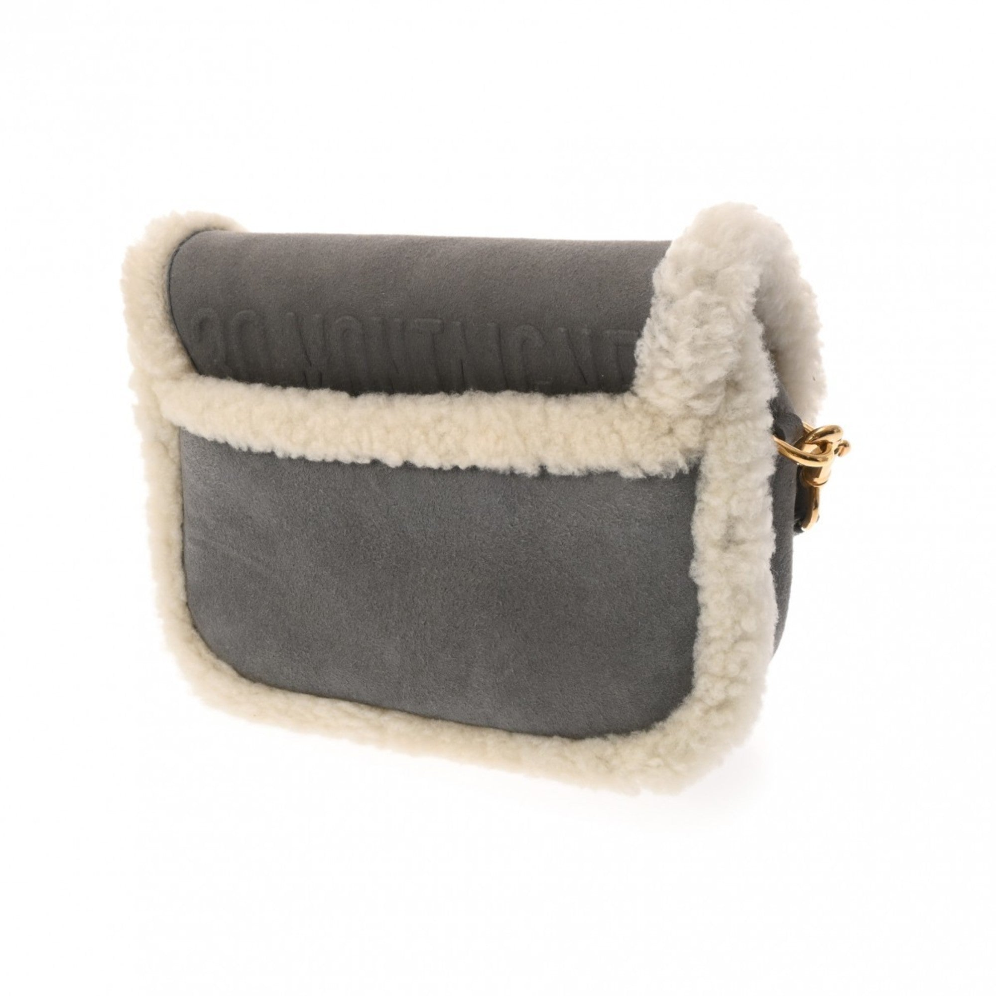 Christian Dior Gray Suede Leather Shoulder Bag ()