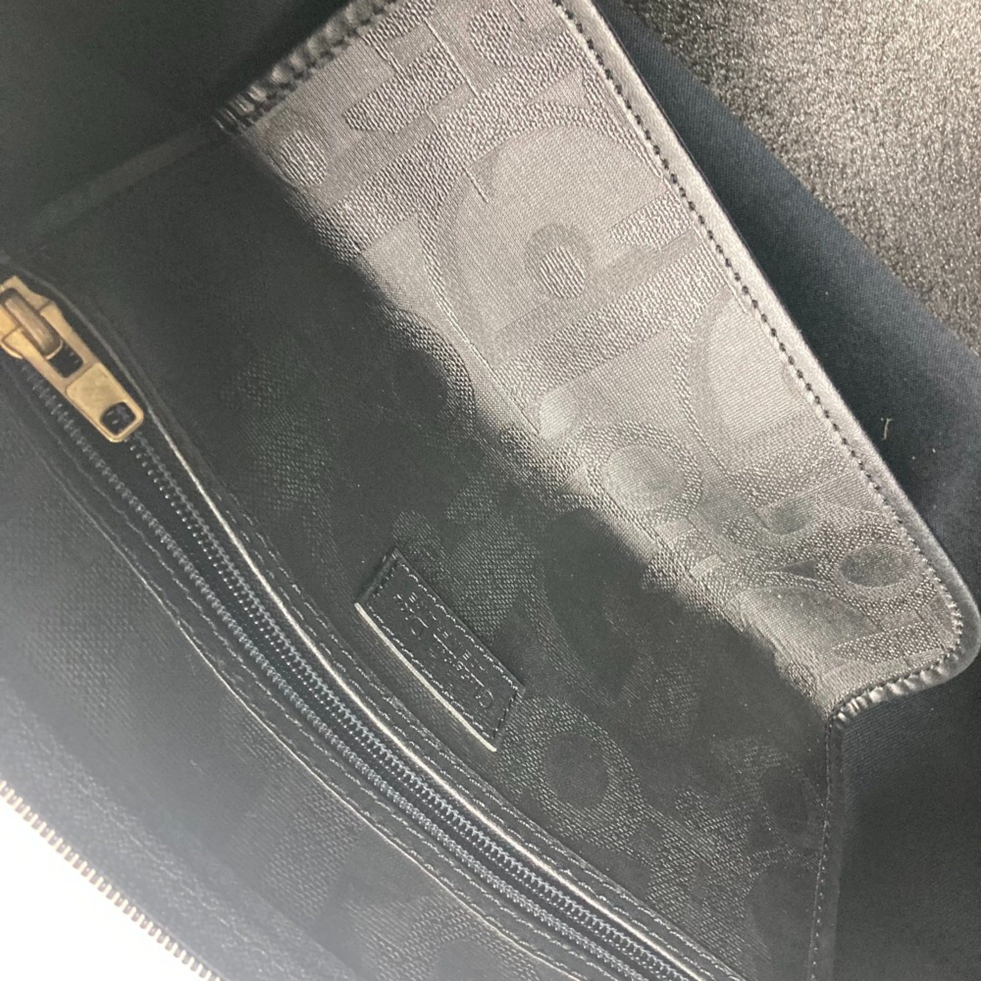 Christian Dior Black Leather Boston Bag ()