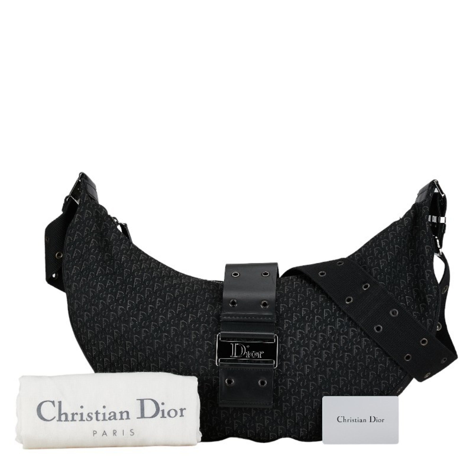 Christian Dior Black Canvas Shoulder Bag ()