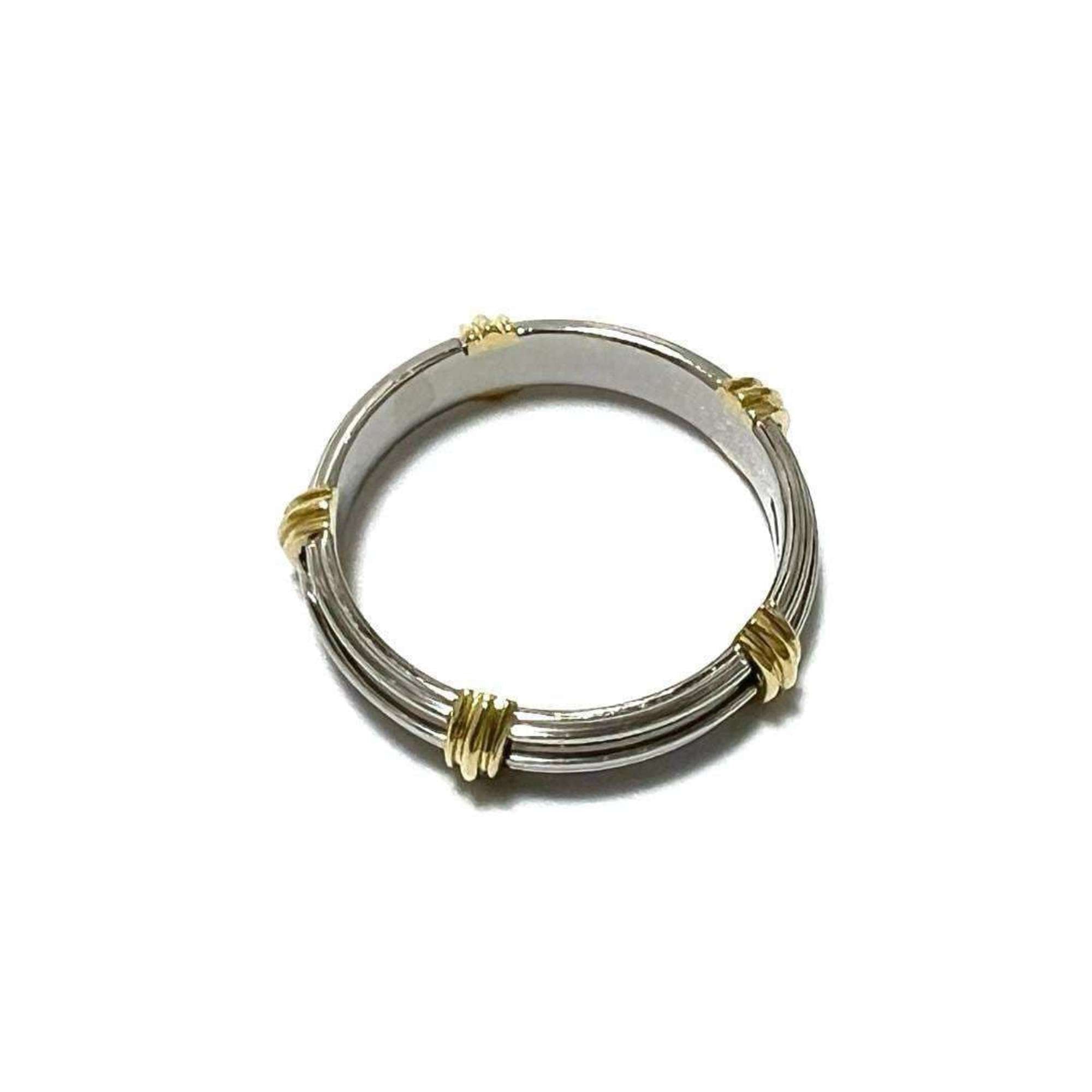 Christian Dior Silver Platinum 950 Yellow Gold (18K) Band Ring ()