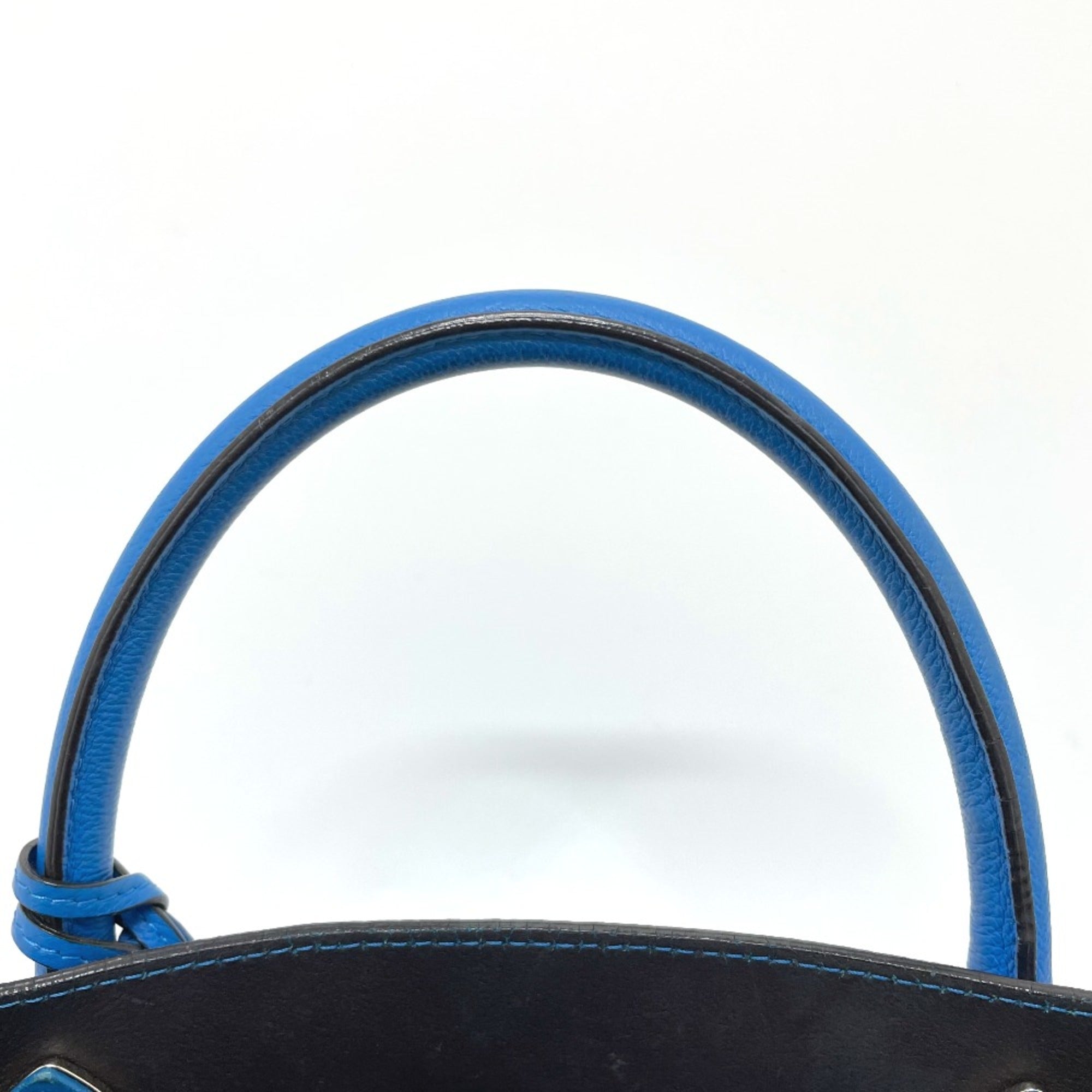 Christian Dior Blue Leather Tote Bag ()
