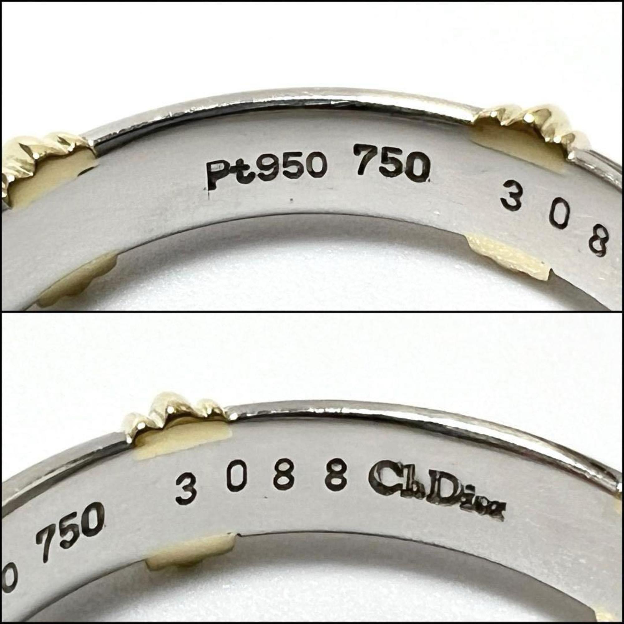 Christian Dior Silver Platinum 950 Yellow Gold (18K) Band Ring ()