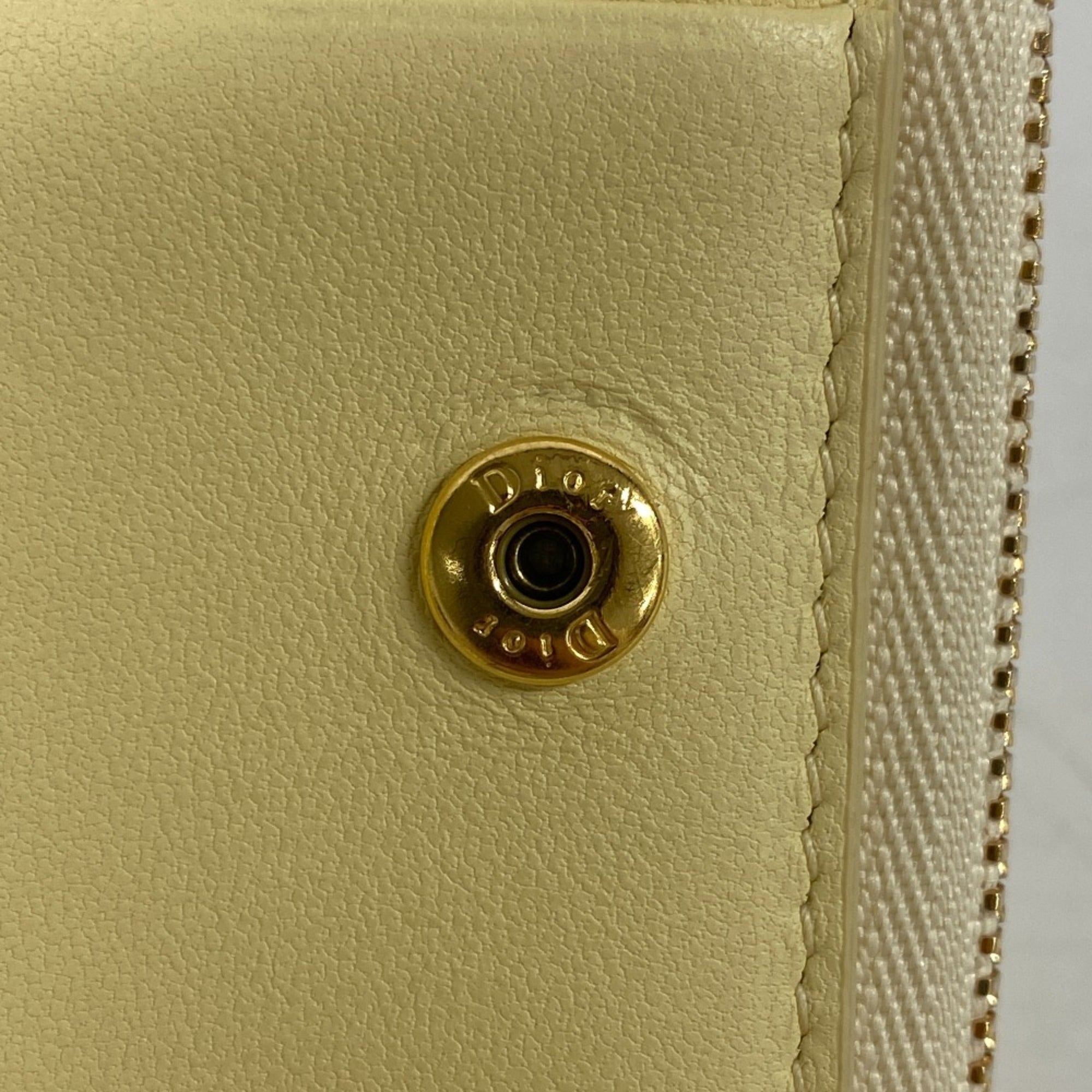 Christian Dior Yellow Leather Wallet (Bi-Fold) ()
