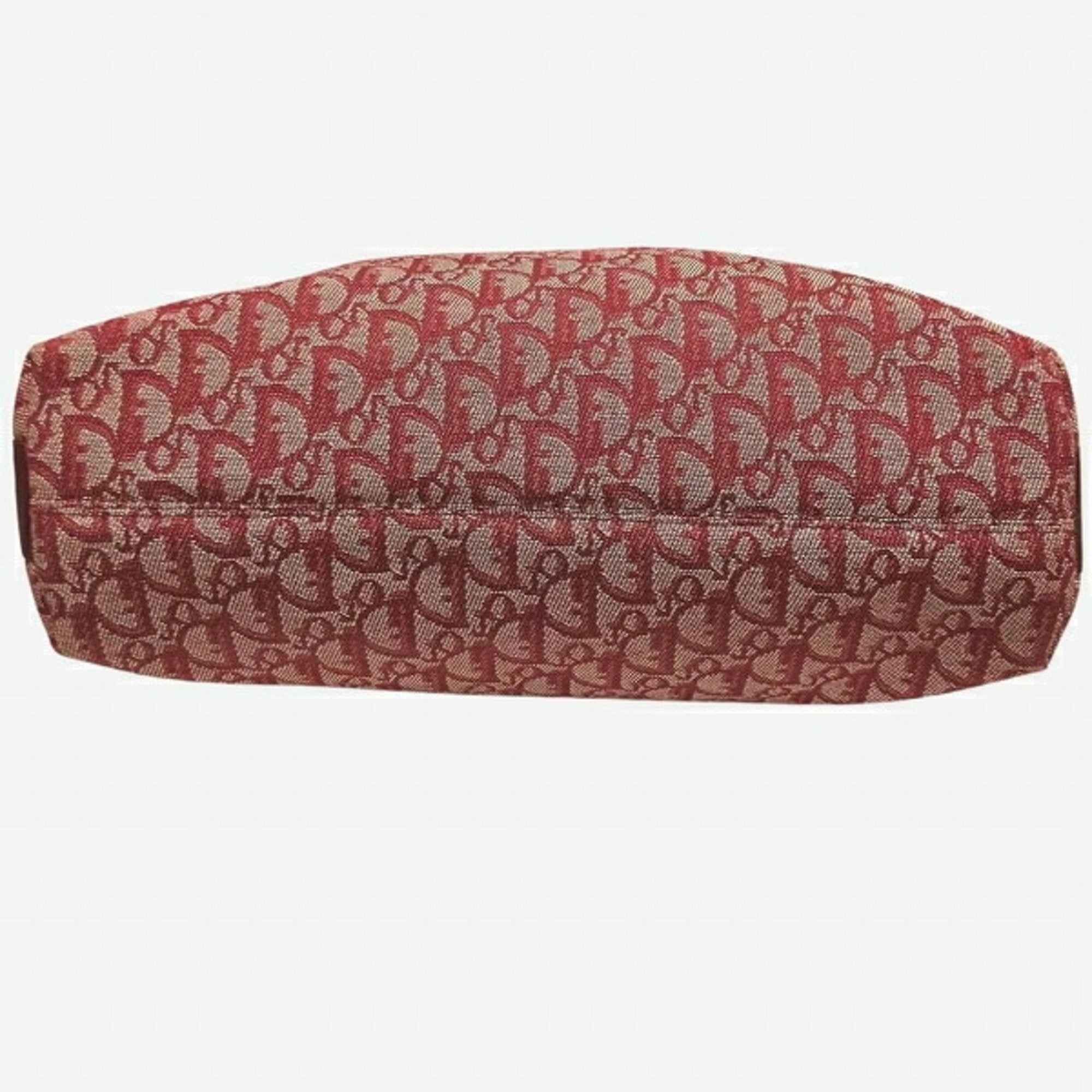 Christian Dior Trotter Bordeaux Canvas Leather Shoulder Bag ()
