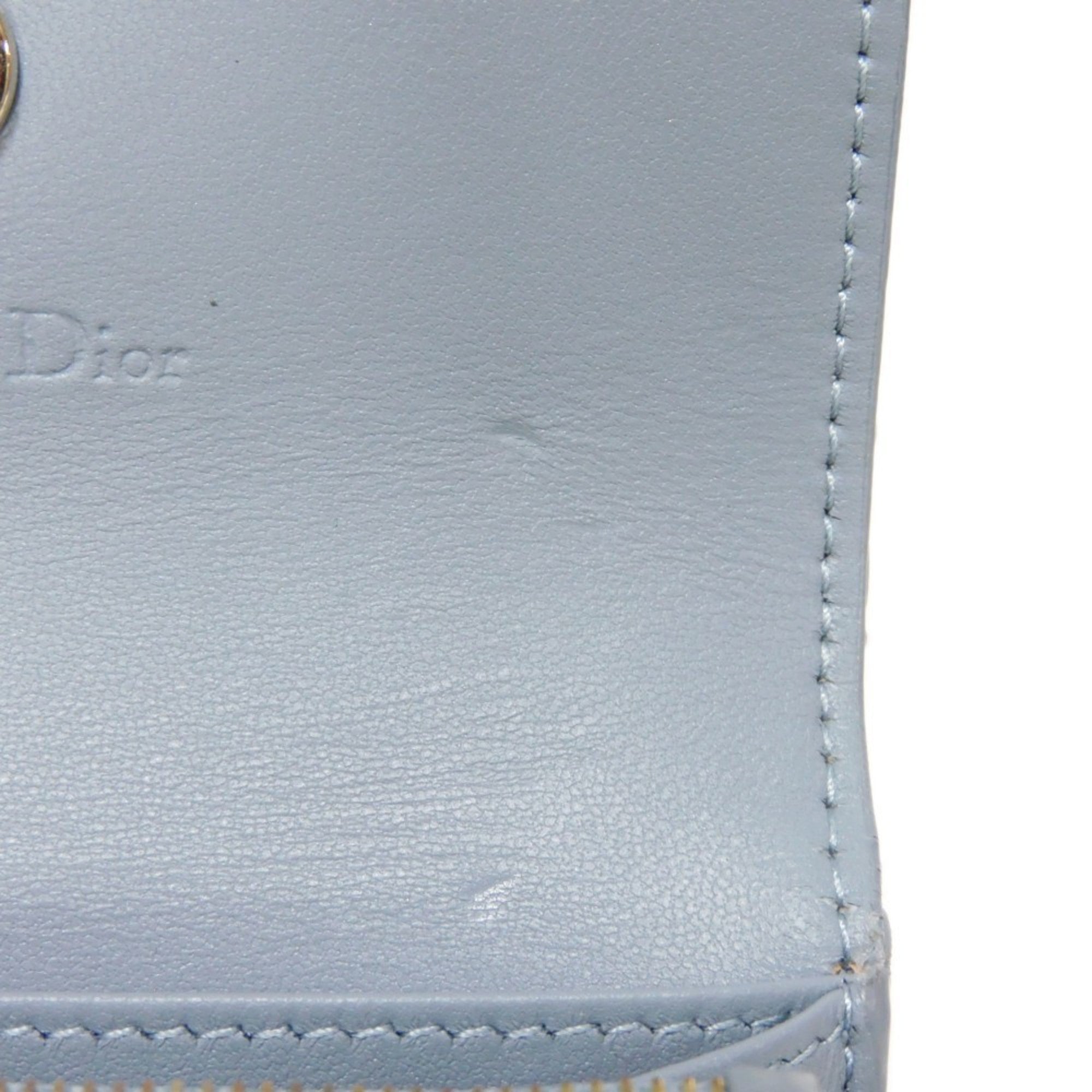 Christian Dior Gray Leather Wallet (Bi-Fold) ()
