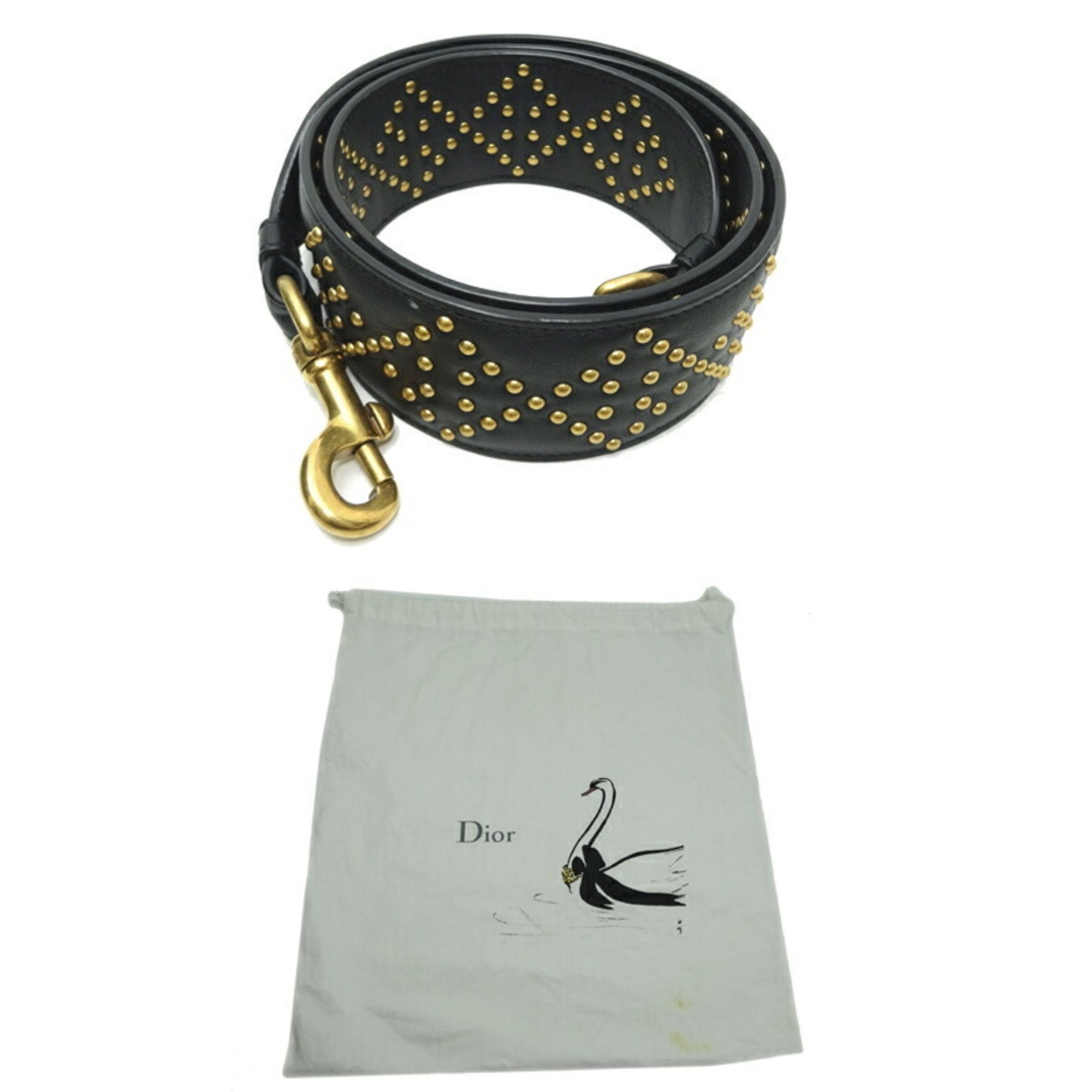 Christian Dior Lady Dior Black Leather Handbag ()