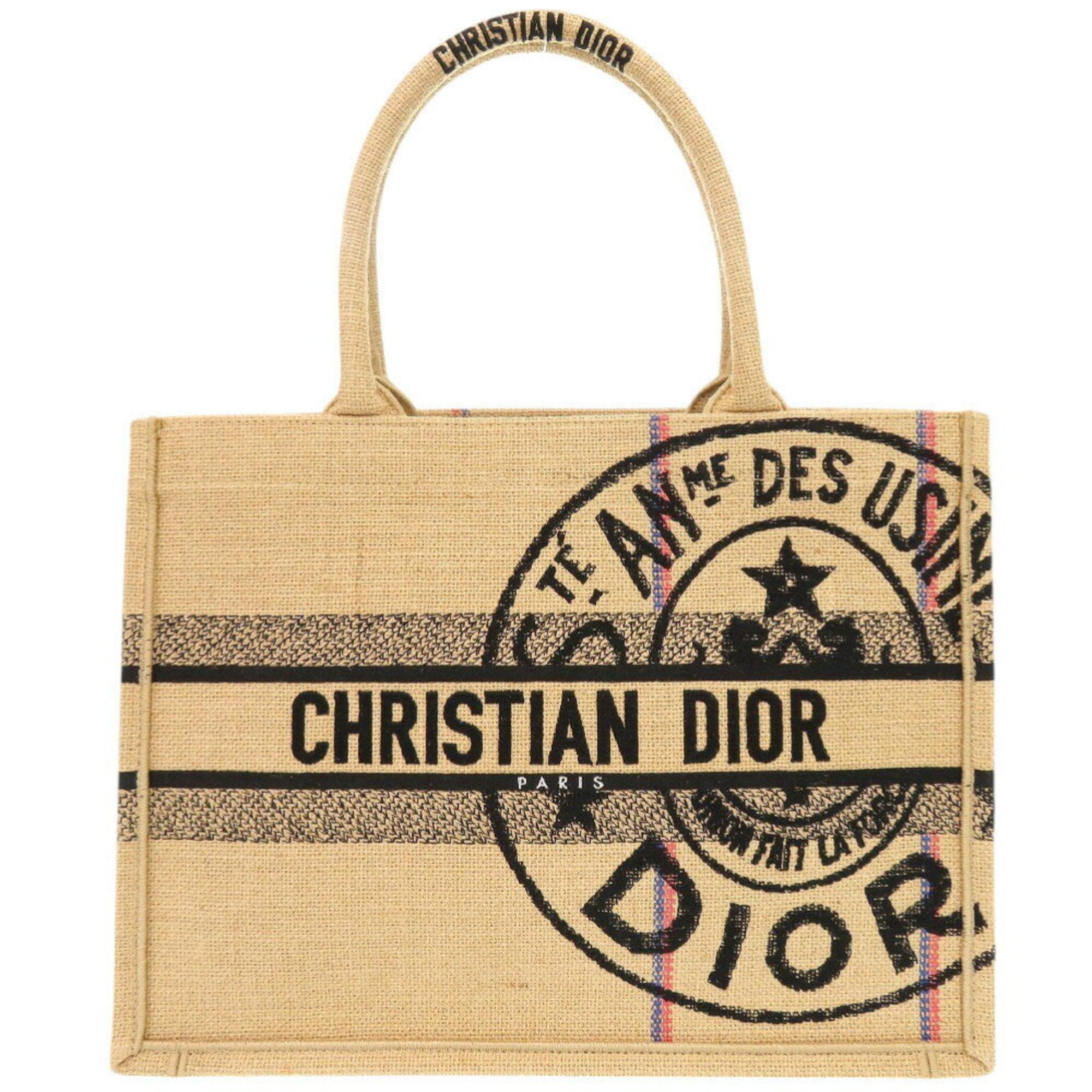 Christian Dior Beige Raffia Tote Bag ()