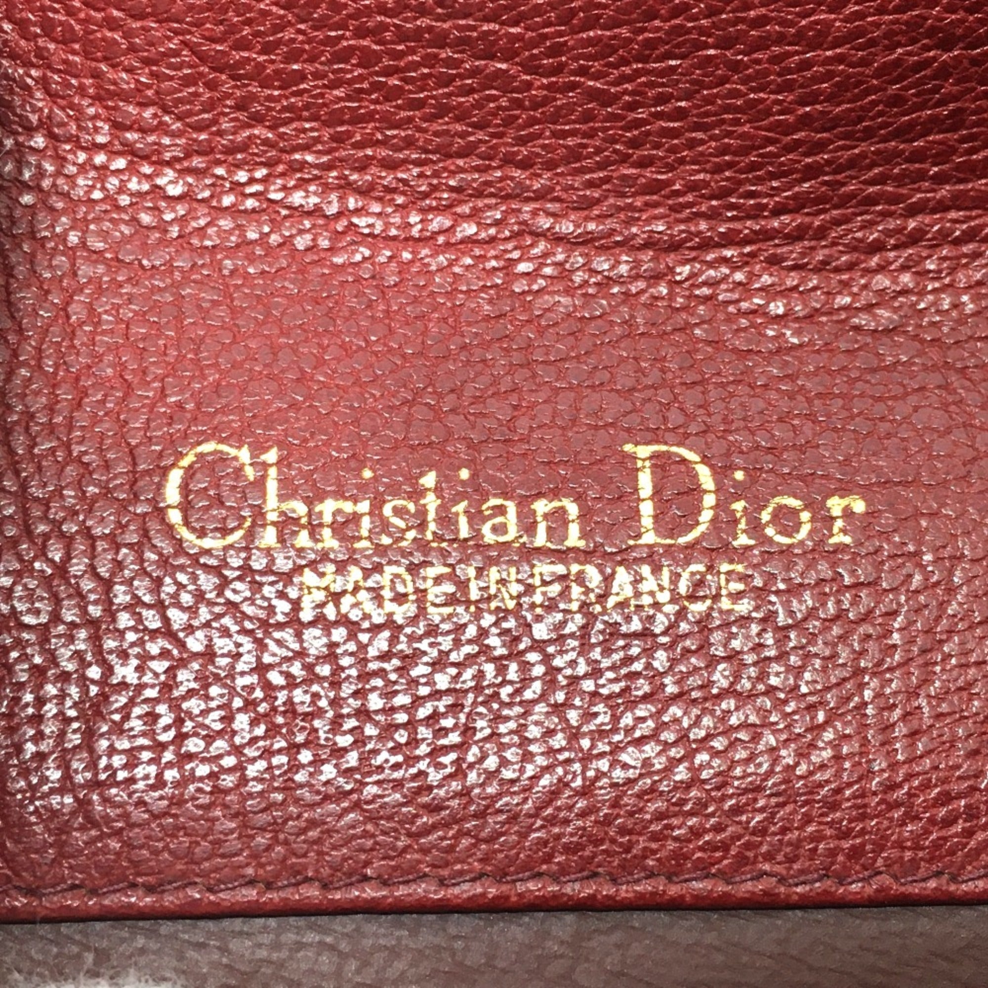 Christian Dior Red Leather Shoulder Bag ()