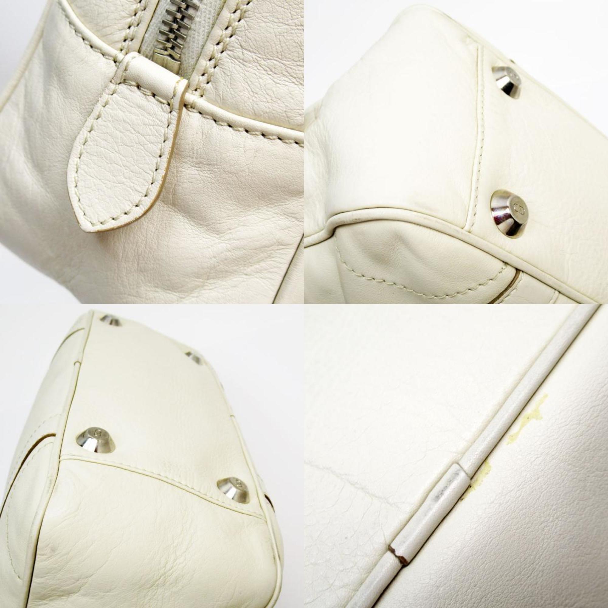 Christian Dior Ivory Leather Handbag ()