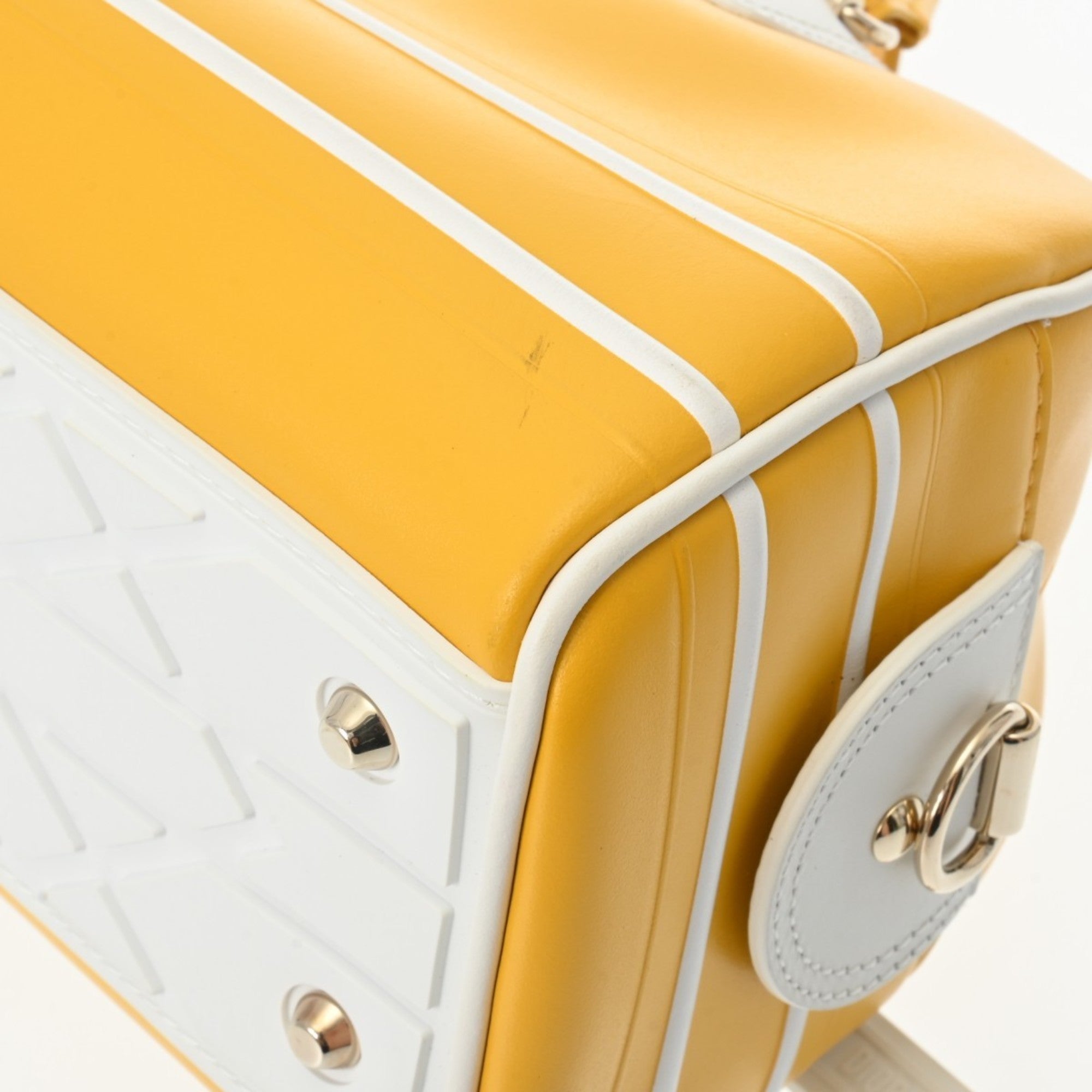 Christian Dior Yellow Leather Handbag ()