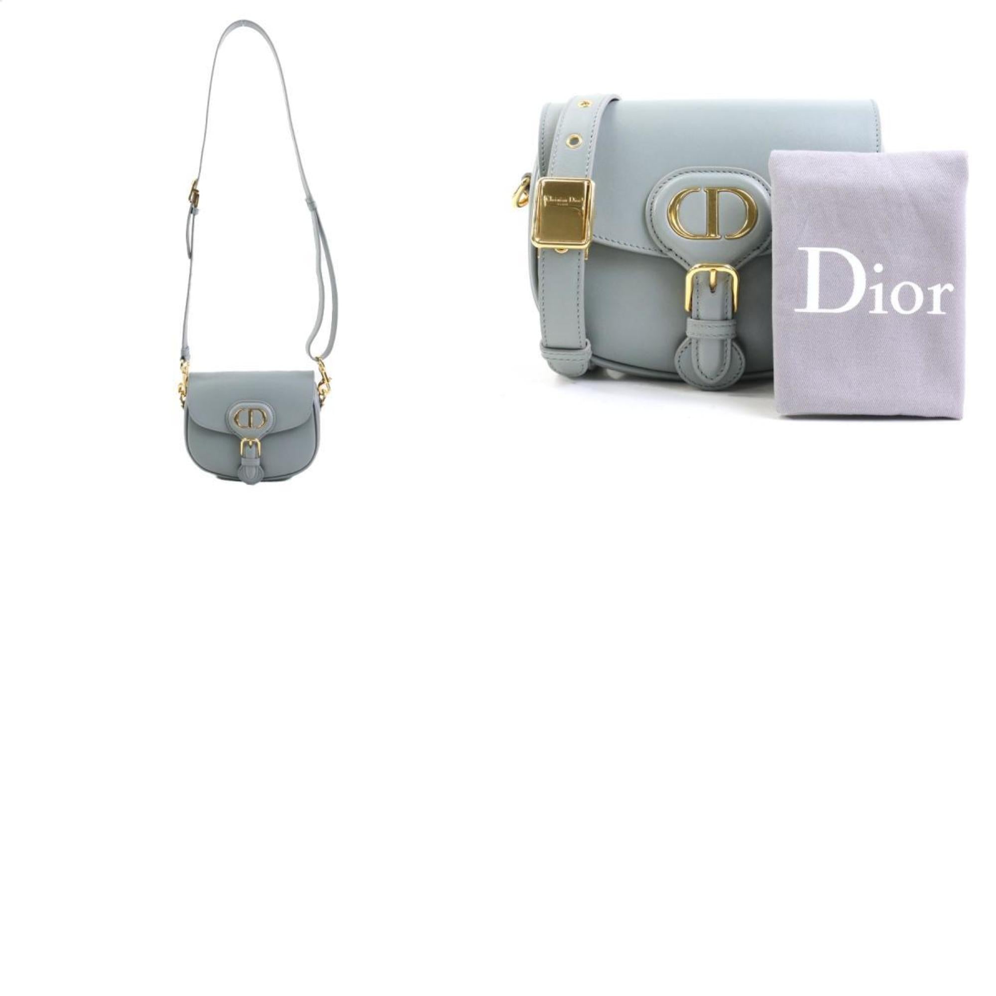 Christian Dior Gray Leather Shoulder Bag ()