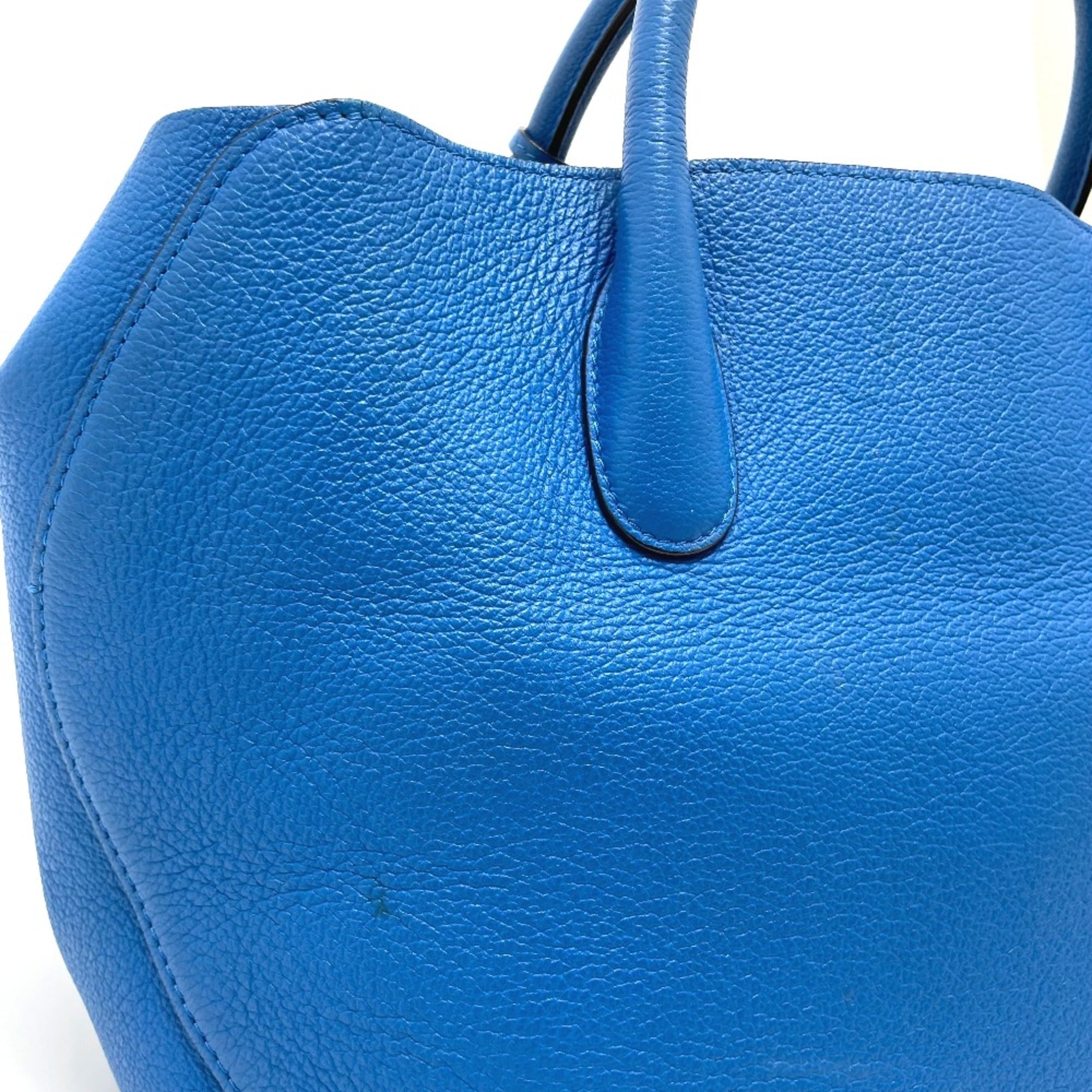 Christian Dior Blue Leather Tote Bag ()