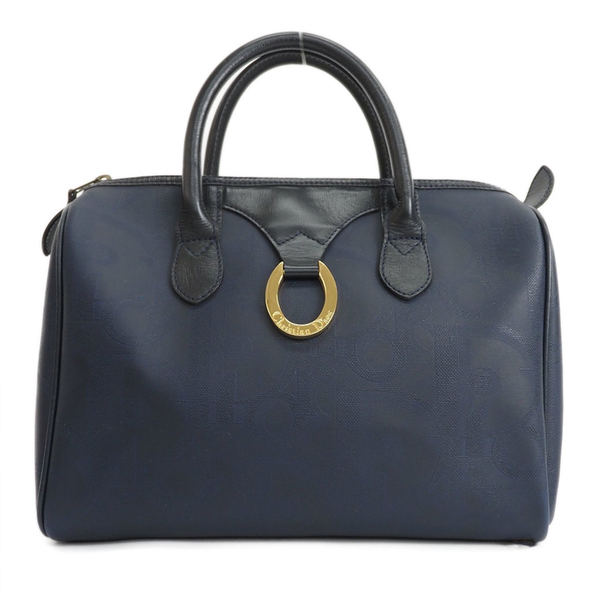 Christian Dior Navy Pvc Leather Handbag ()