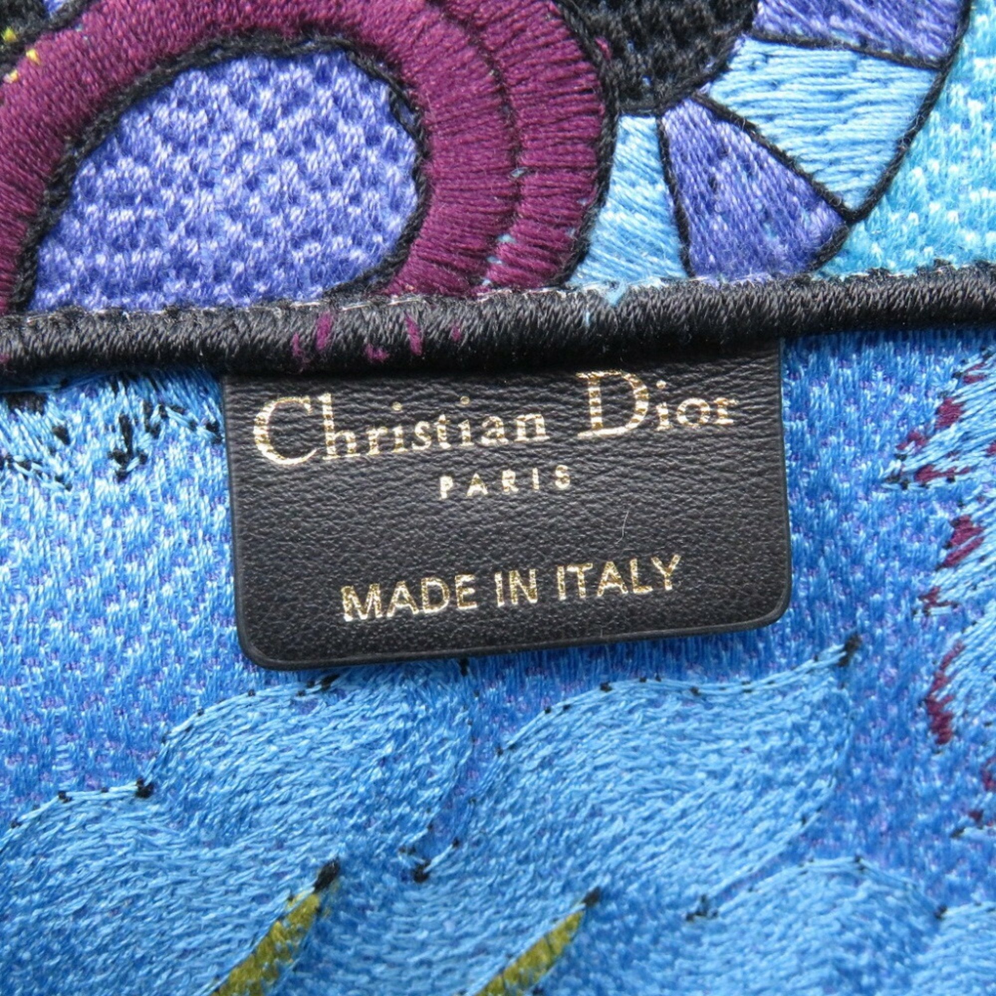 Christian Dior Blue Purple Canvas Tote Bag ()