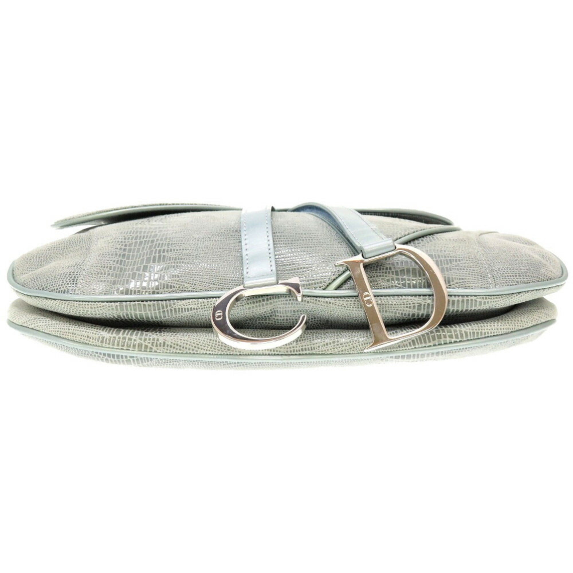 Christian Dior Blue Leather Handbag Shoulder Bag ()