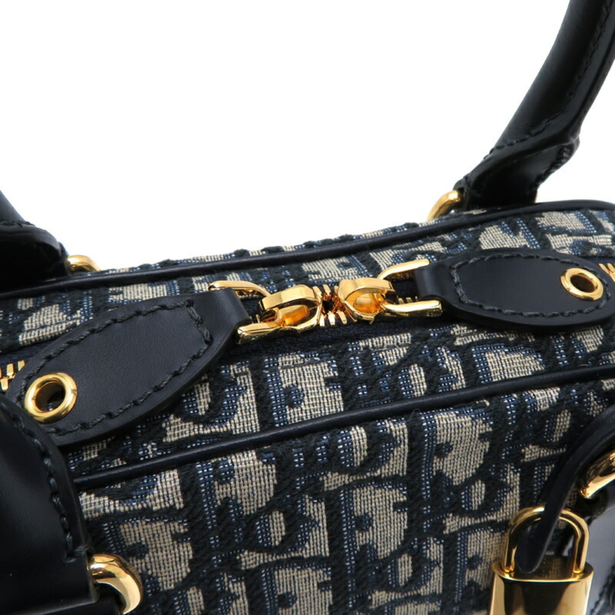 Christian Dior Navy Leather Handbag ()