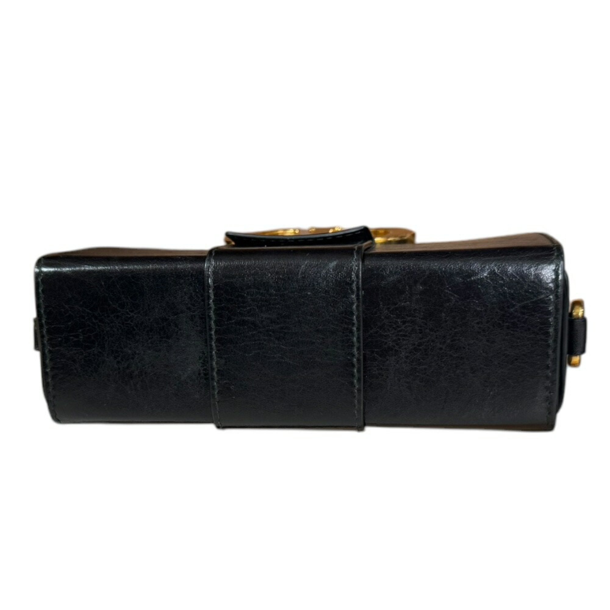 Christian Dior Black Leather Shoulder Bag ()
