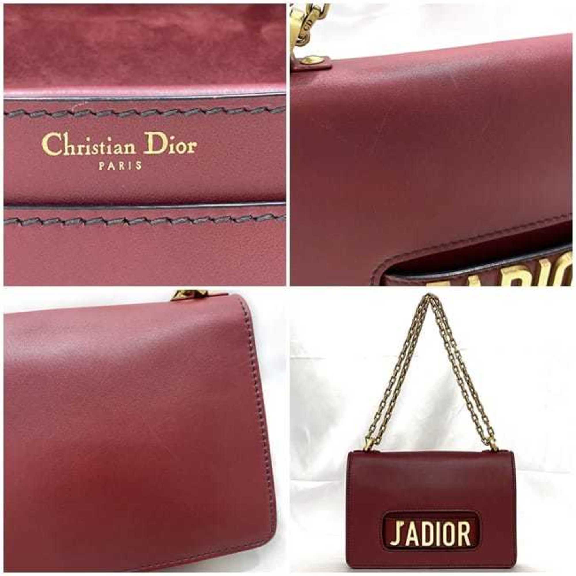 Christian Dior Red Color Leather Shoulder Bag ()