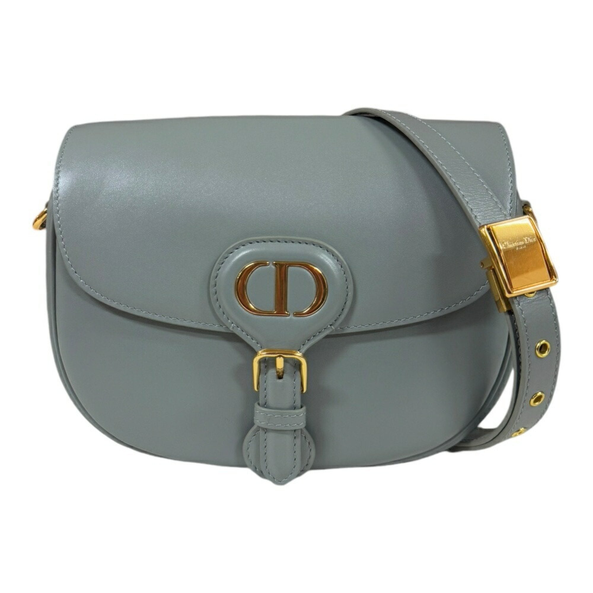 Christian Dior Gray Leather Shoulder Bag ()