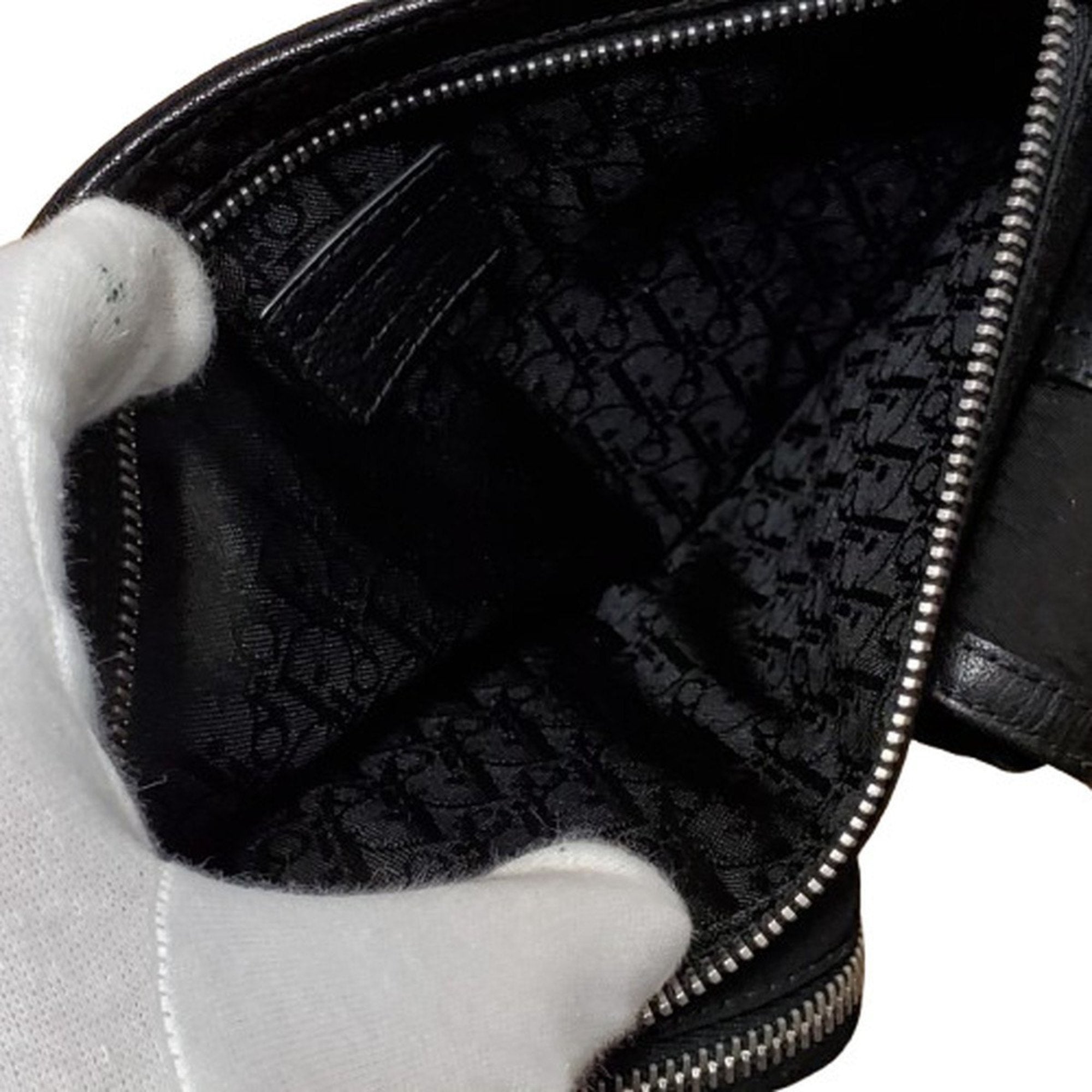 Christian Dior Black Nylon Leather Fanny Pack Sling Bag ()